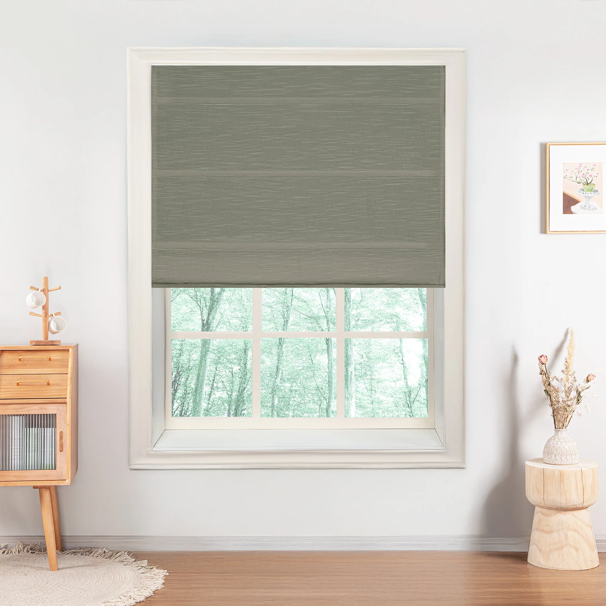 Jenna Linen Roman Shades & Blinds - Image 18