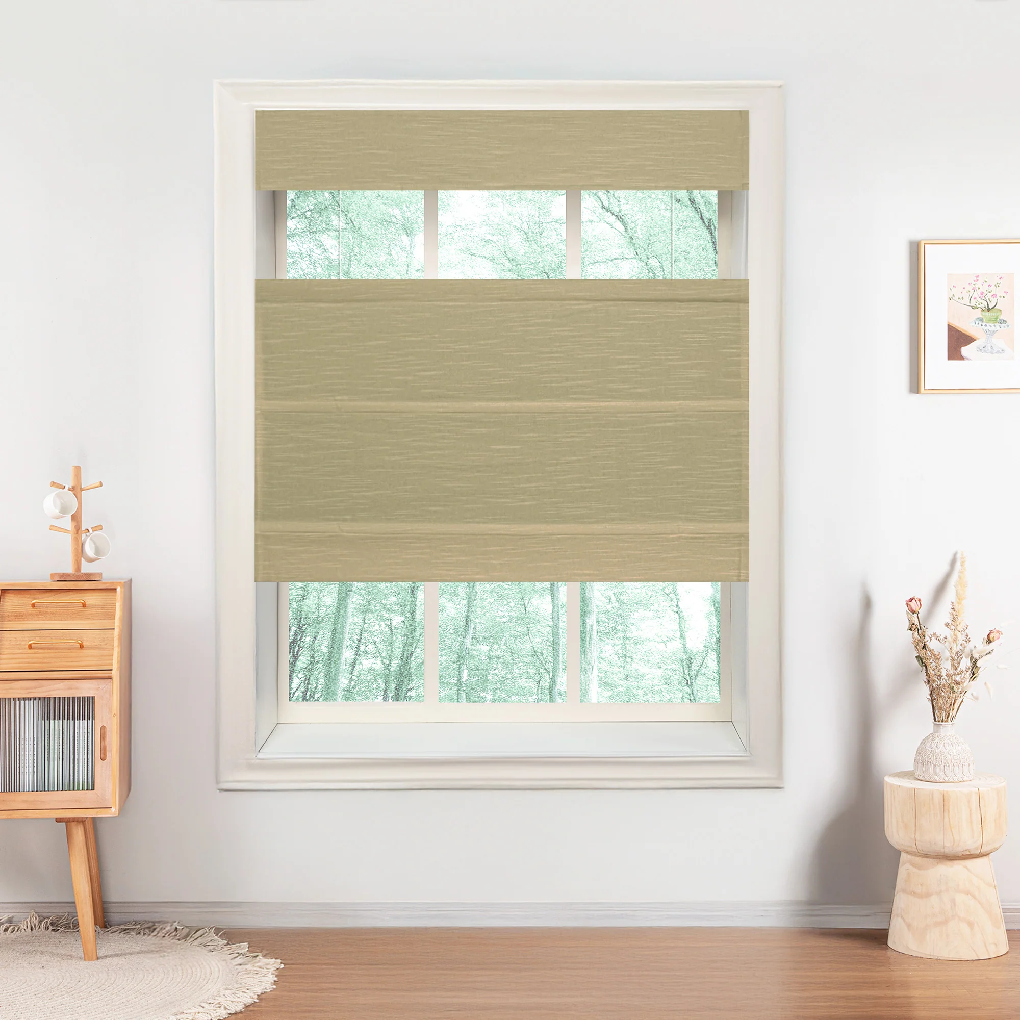 Jenna Linen Roman Shades & Blinds | Top Down Bottom Up - Image 13