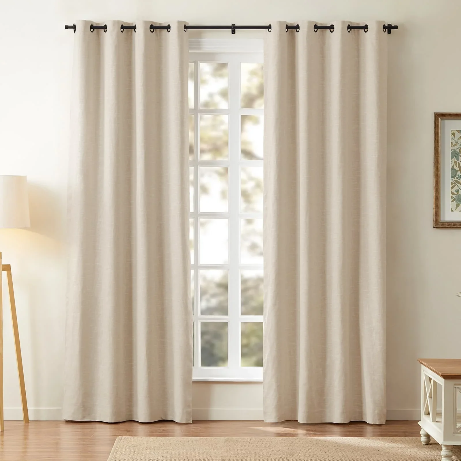 Jenna Linen Curtains & Drapes Grommet - Image 19