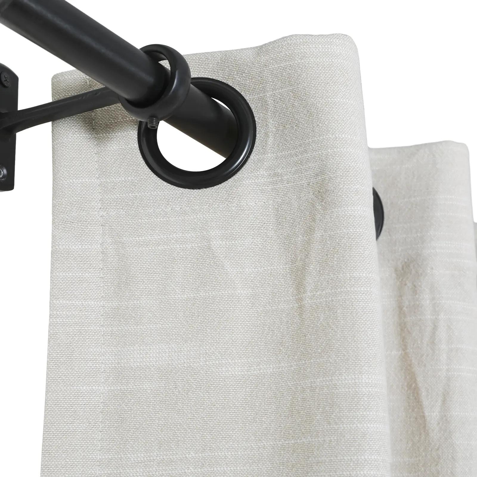 Jenna Linen Curtains & Drapes Grommet - Image 3