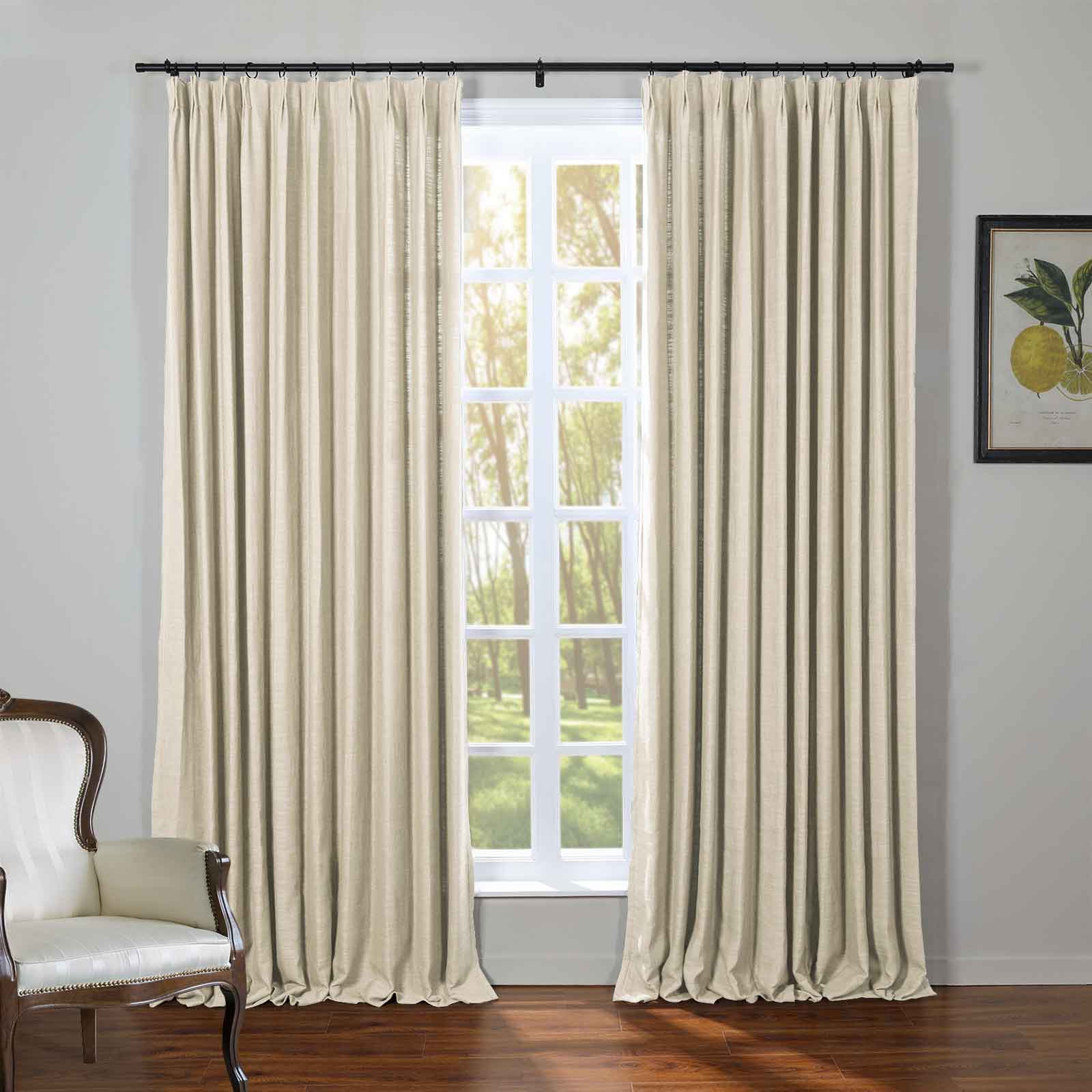 Kelly Flax Linen Curtains & Drapes Pleated - Image 11