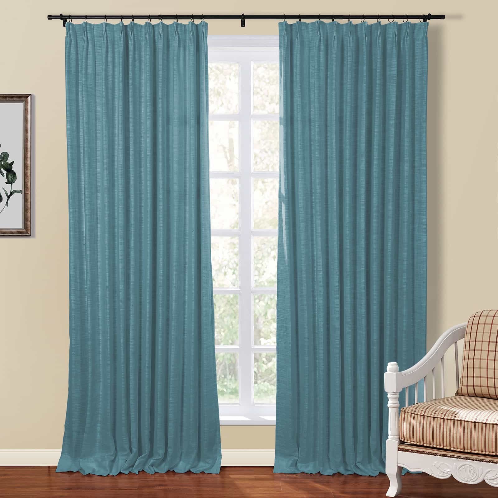 Kelly Flax Linen Curtains & Drapes Pleated - Image 12