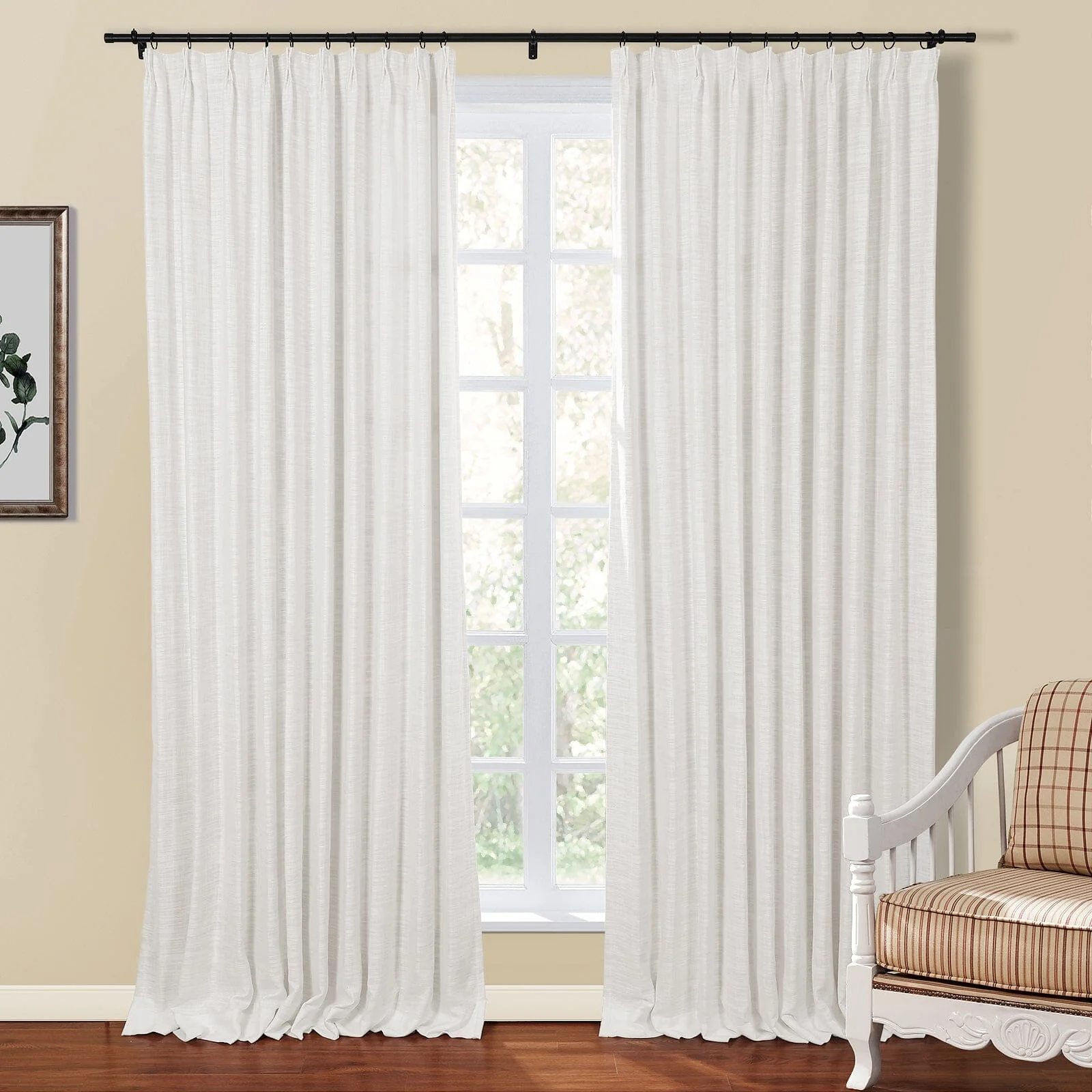 Kelly Flax Linen Curtains & Drapes Pleated - Image 13