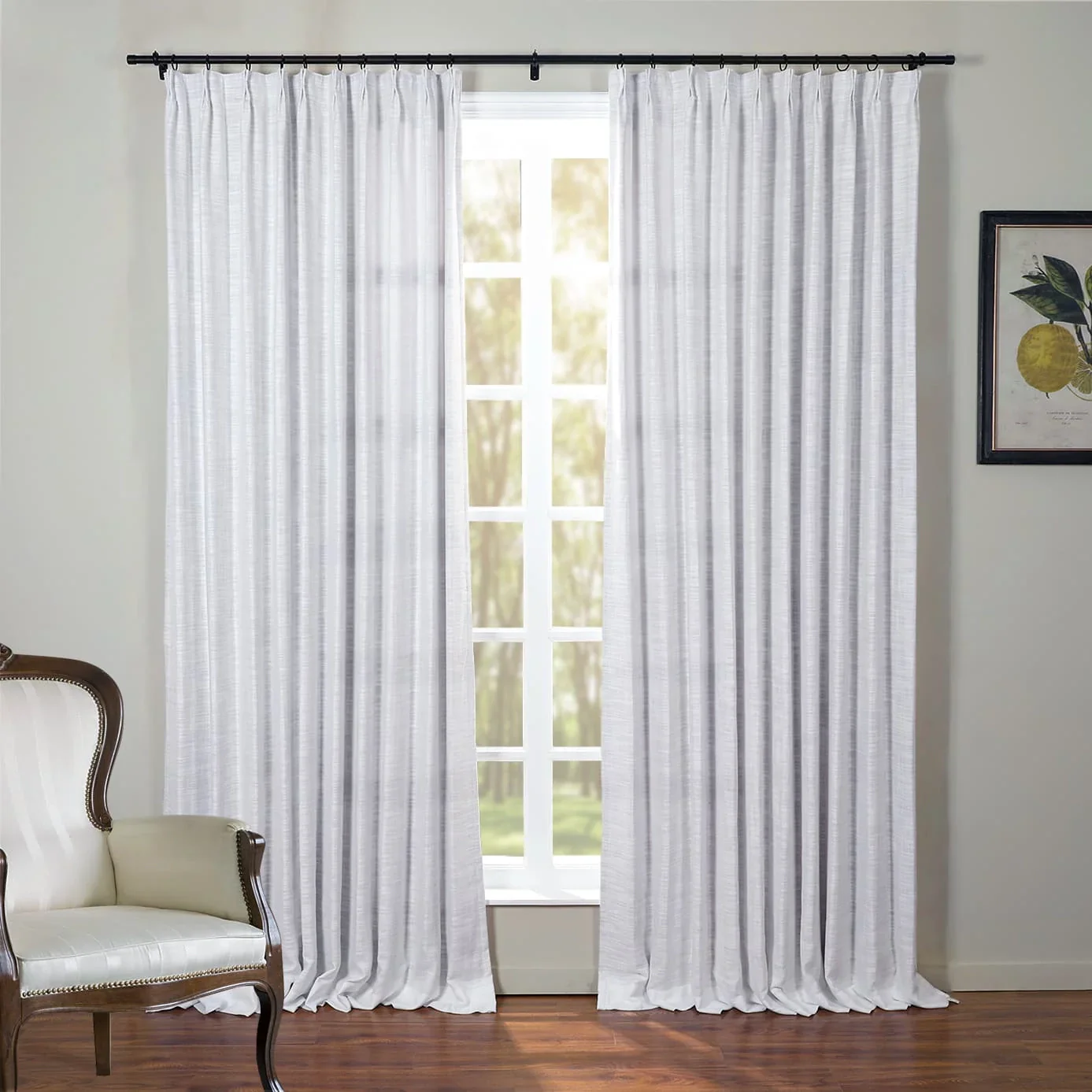 Kelly Flax Linen Curtains & Drapes Pleated - Image 14