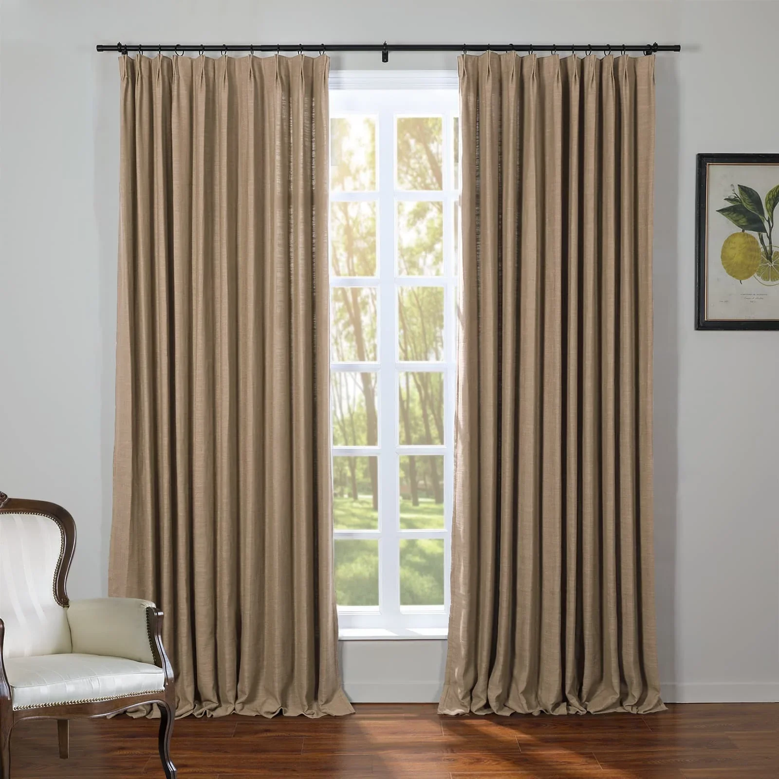 Kelly Flax Linen Curtains & Drapes Pleated - Image 16