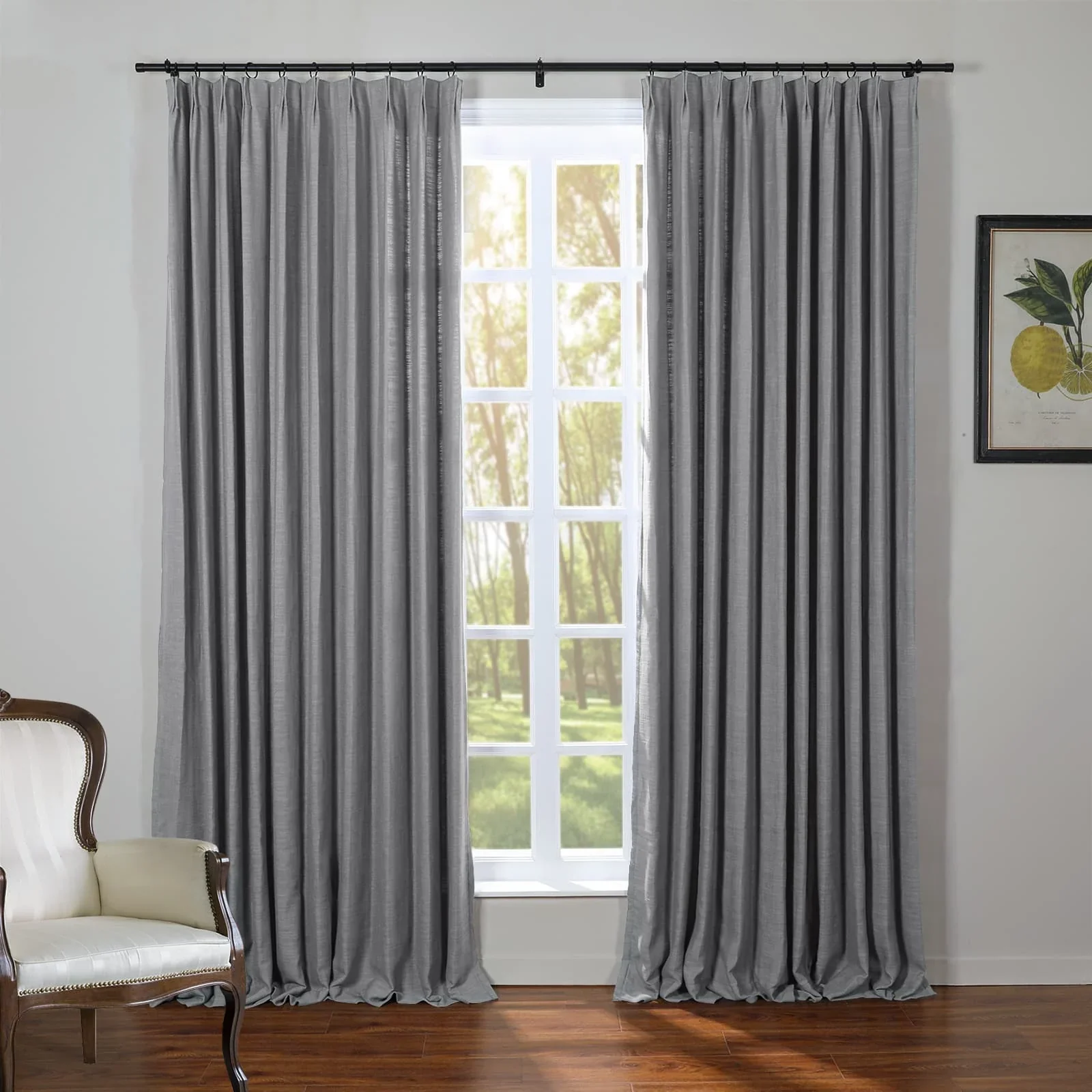 Kelly Flax Linen Curtains & Drapes Pleated - Image 17