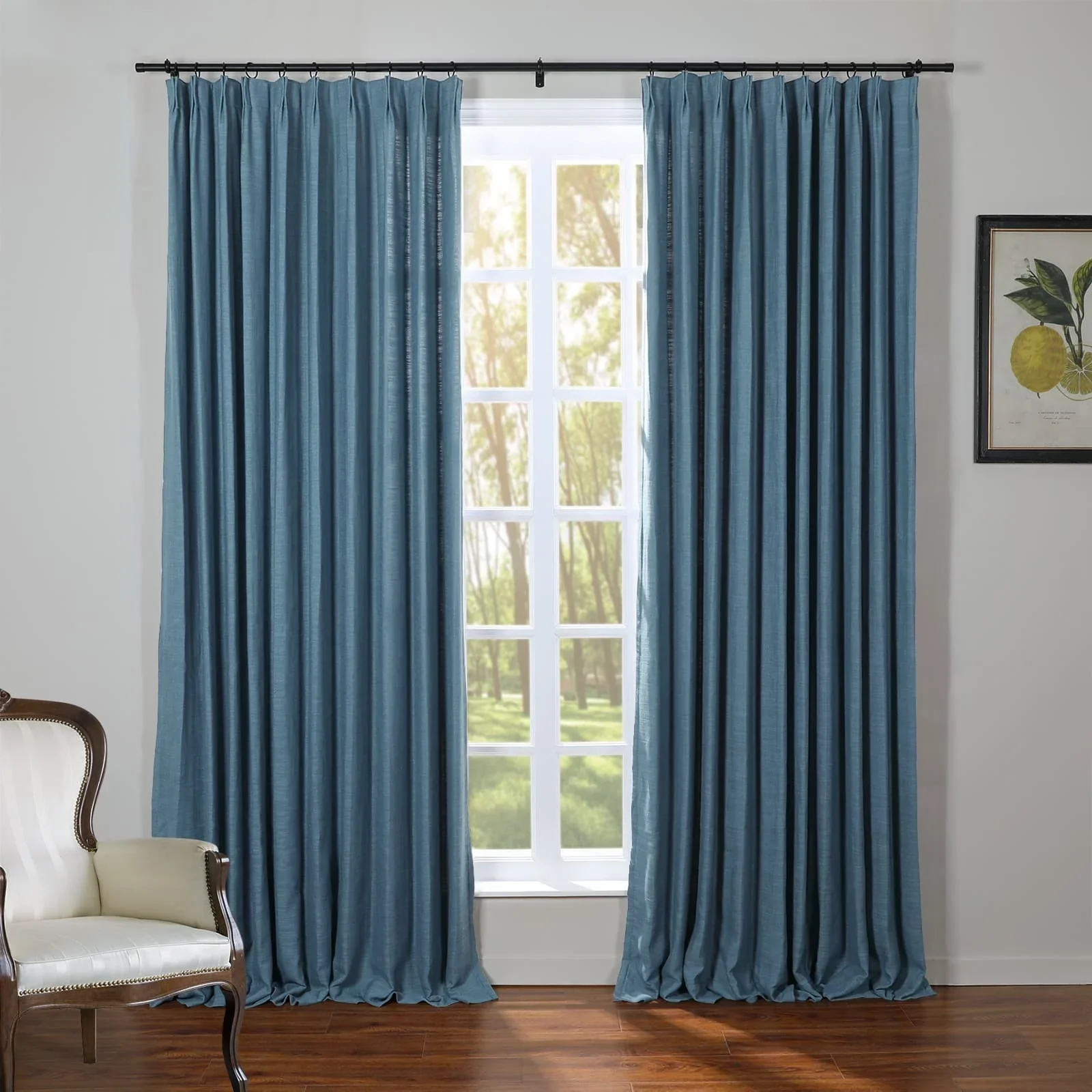 Kelly Flax Linen Curtains & Drapes Pleated - Image 18