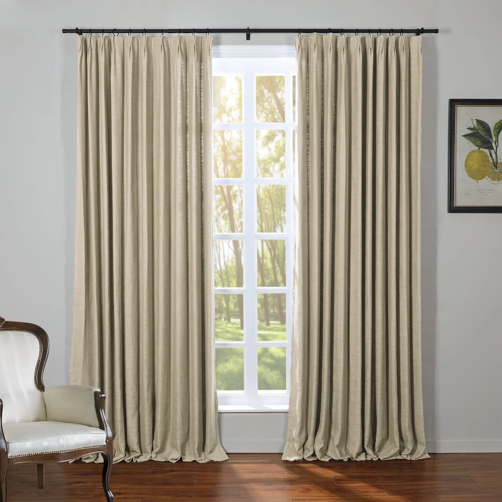 Kelly Flax Linen Curtains & Drapes Pleated - Image 19