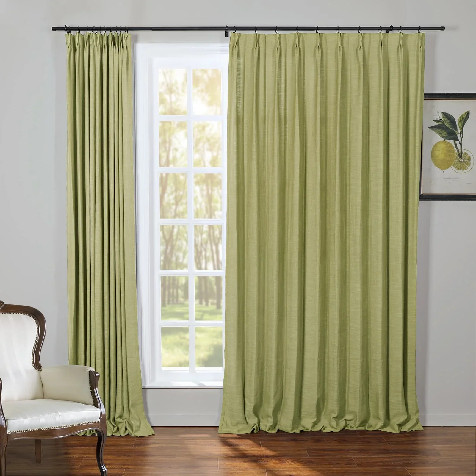 Kelly Flax Linen Curtains & Drapes Pleated - Image 20