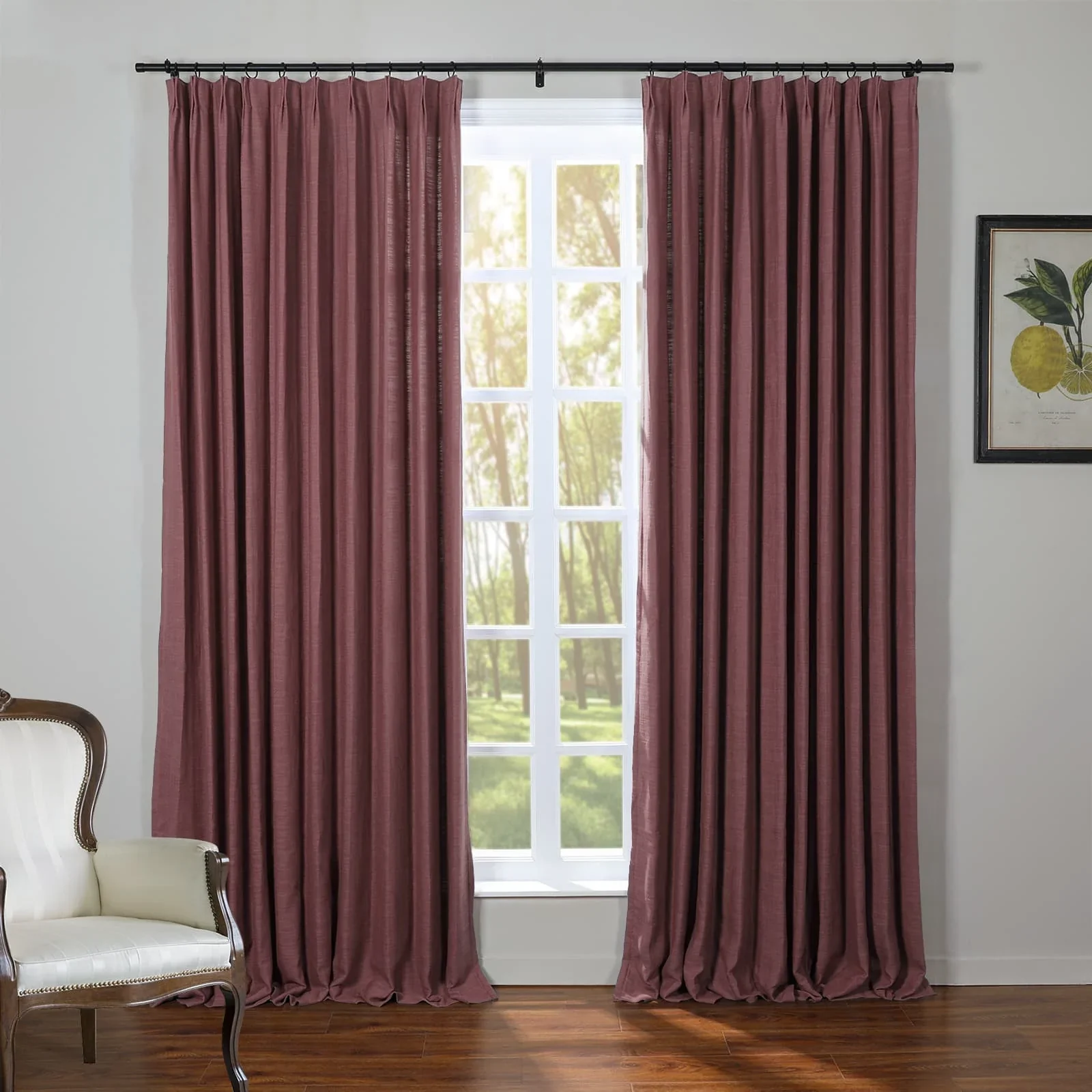 Kelly Flax Linen Curtains & Drapes Pleated - Image 21