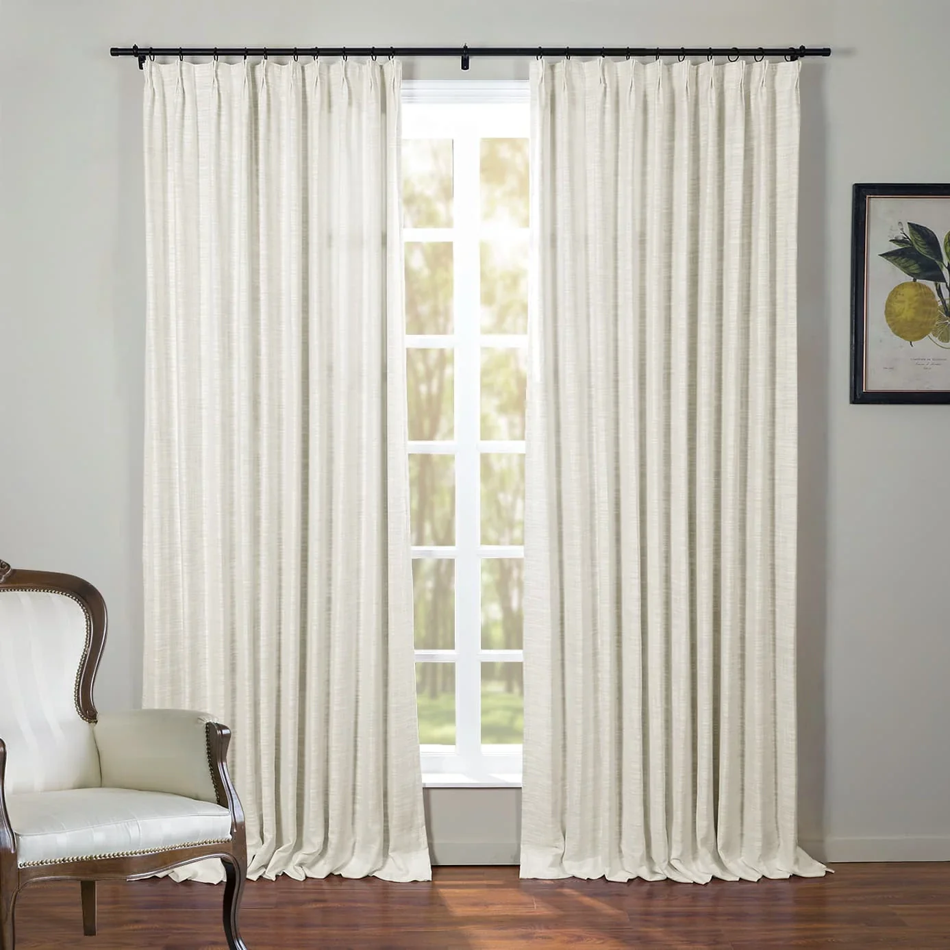 Kelly Flax Linen Curtains & Drapes Pleated - Image 22