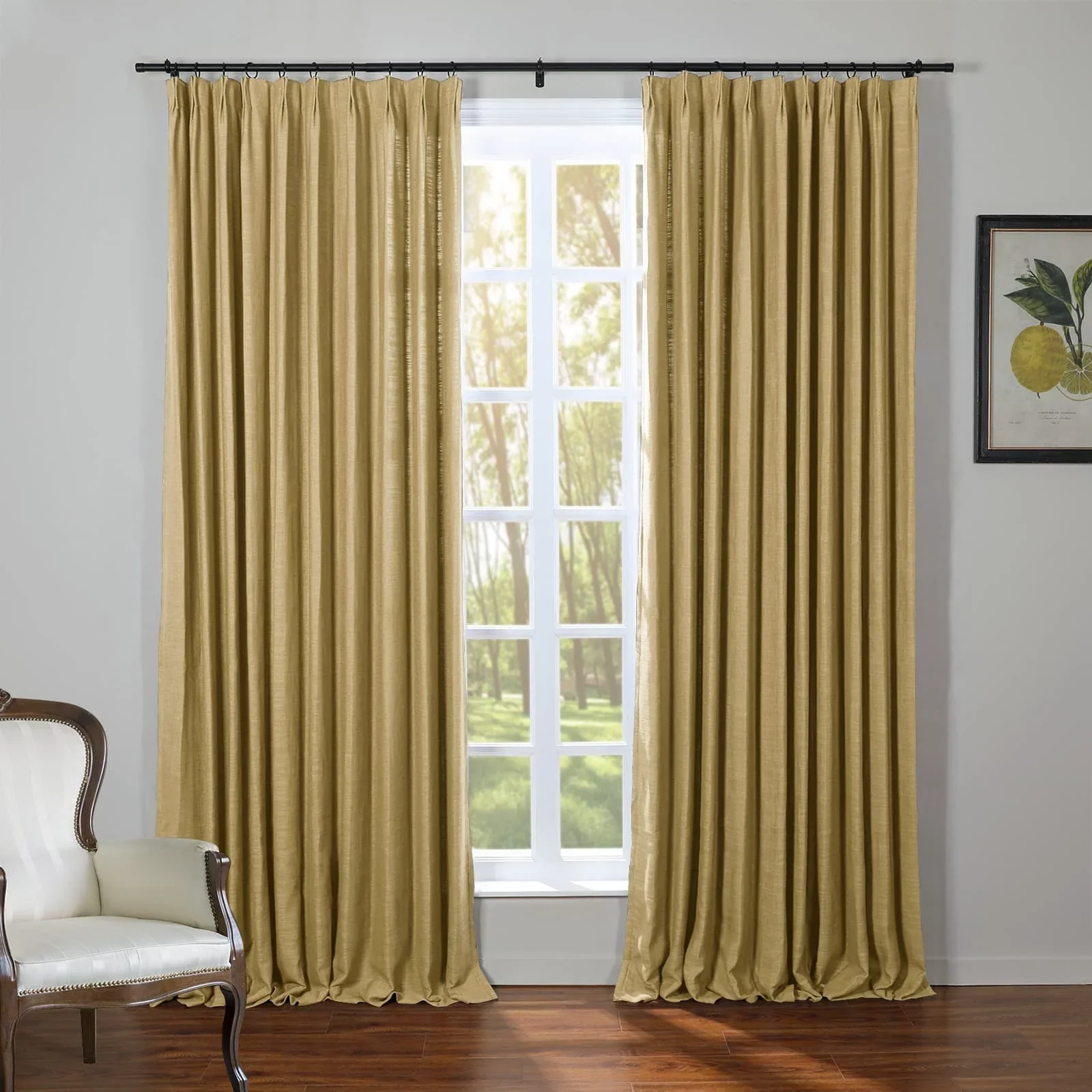 Kelly Flax Linen Curtains & Drapes Pleated - Image 27