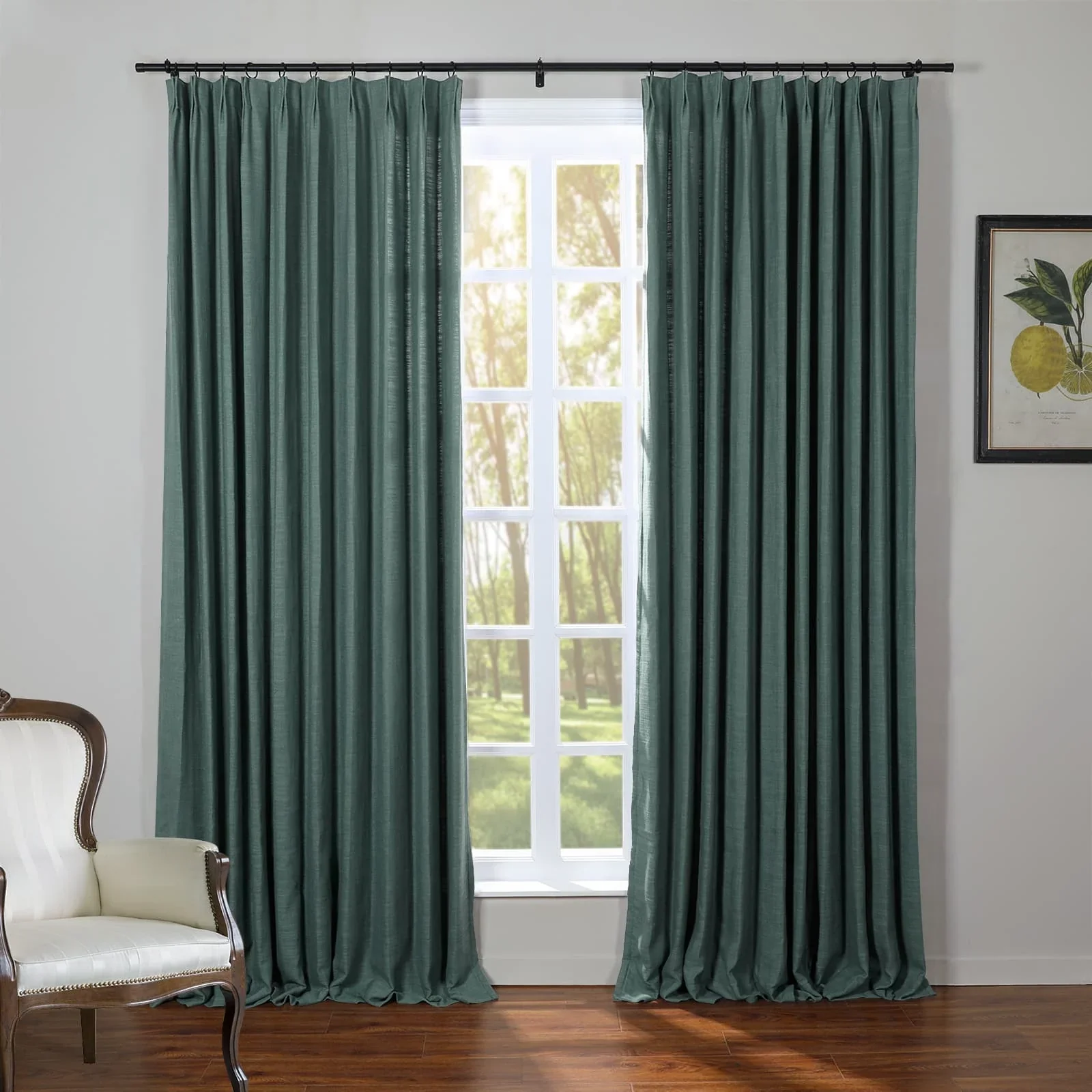 Kelly Flax Linen Curtains & Drapes Pleated - Image 28