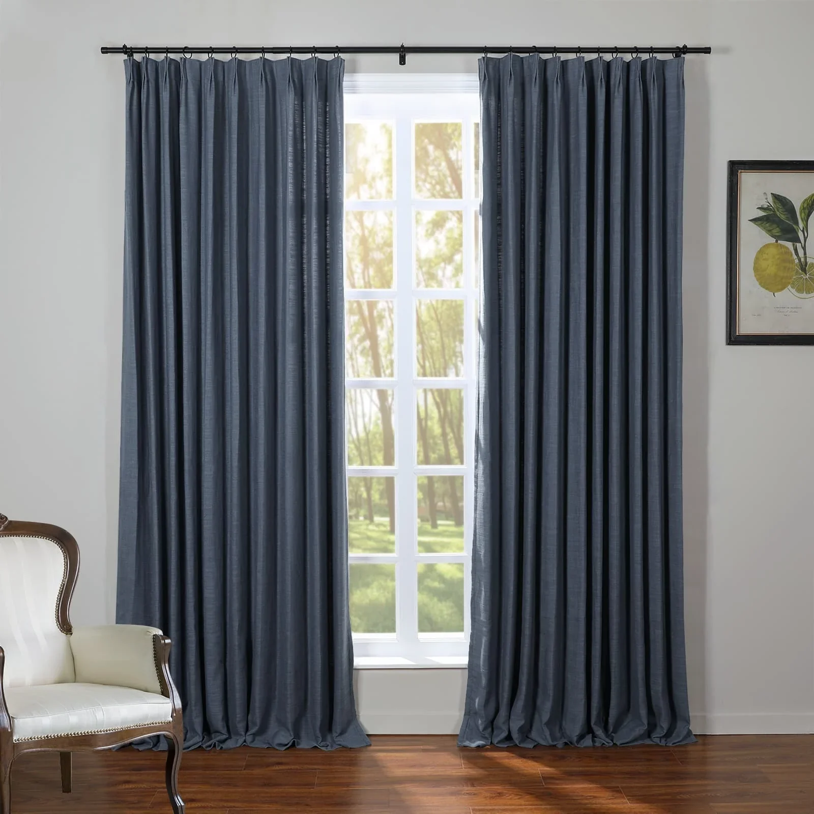 Kelly Flax Linen Curtains & Drapes Pleated - Image 31