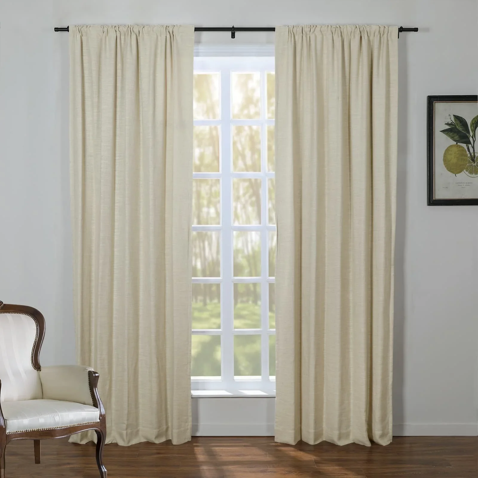 Kelly Linen Blend Curtains & Drapes Soft Top - Image 22