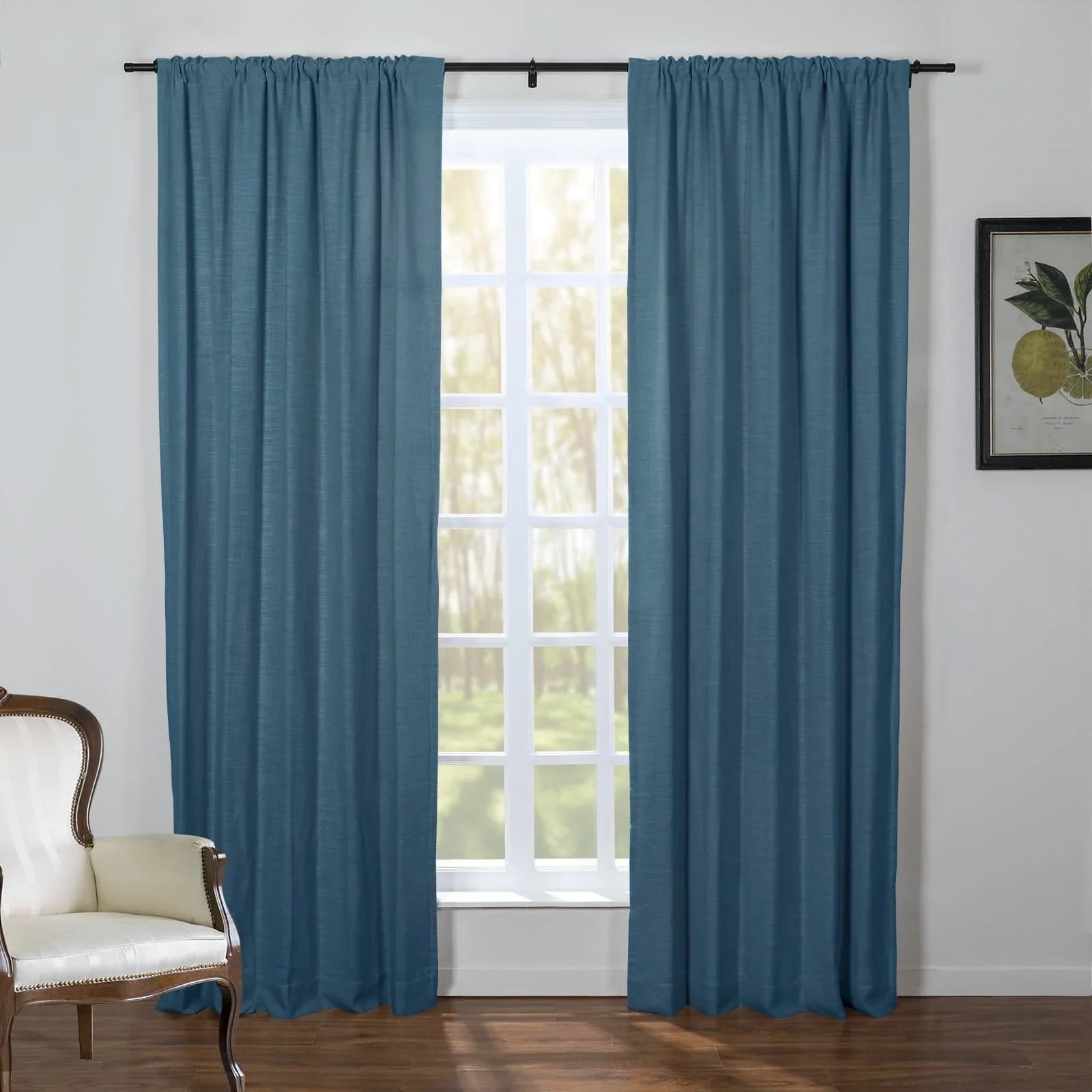 Kelly Linen Blend Curtains & Drapes Soft Top - Image 25
