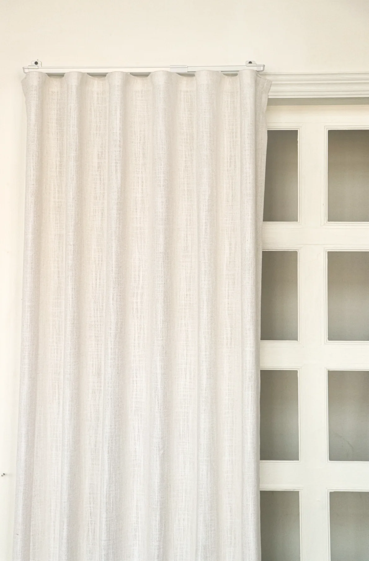 Kelly Linen Flax Curtains & Drapes Ripple Fold with Track - Image 4