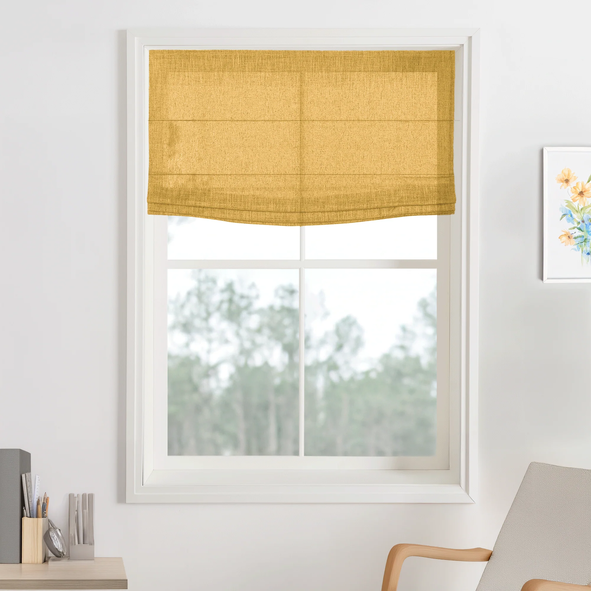Kelly Linen Roman Shades & Blinds | Flat Fold - Image 22