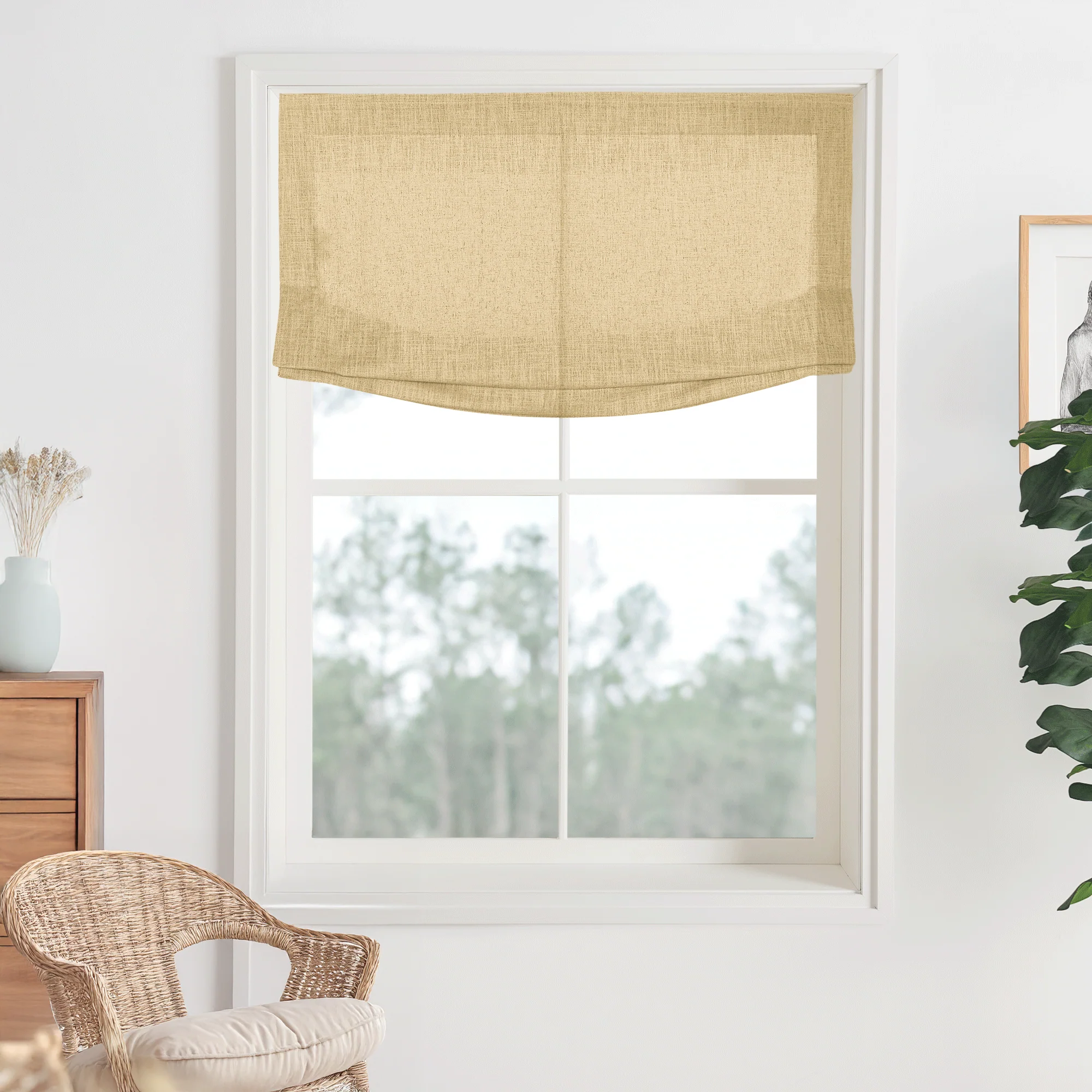 Kelly Linen Roman Shades & Blinds | Relaxed - Image 10