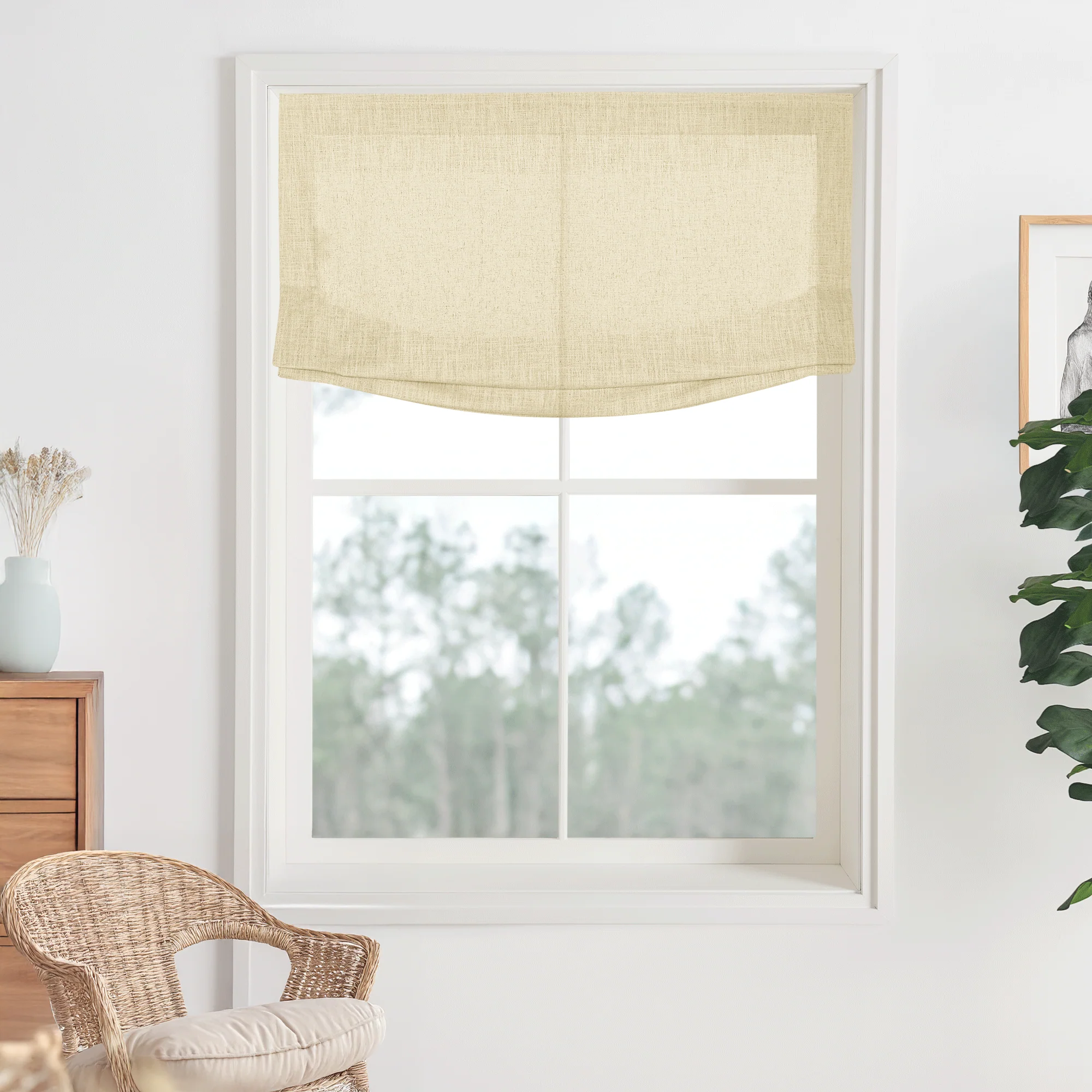 Kelly Linen Roman Shades & Blinds | Relaxed - Image 11