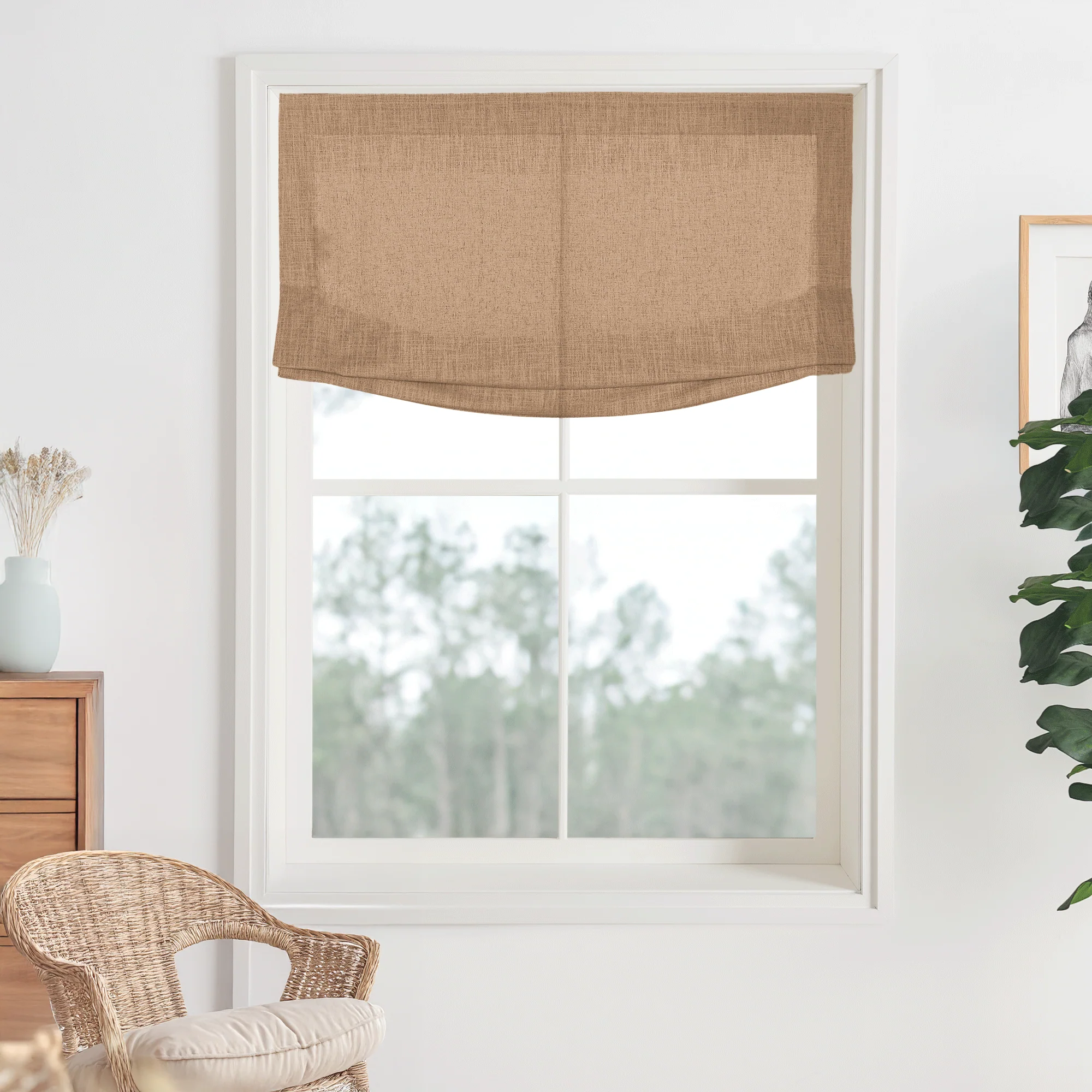 Kelly Linen Roman Shades & Blinds | Relaxed - Image 12