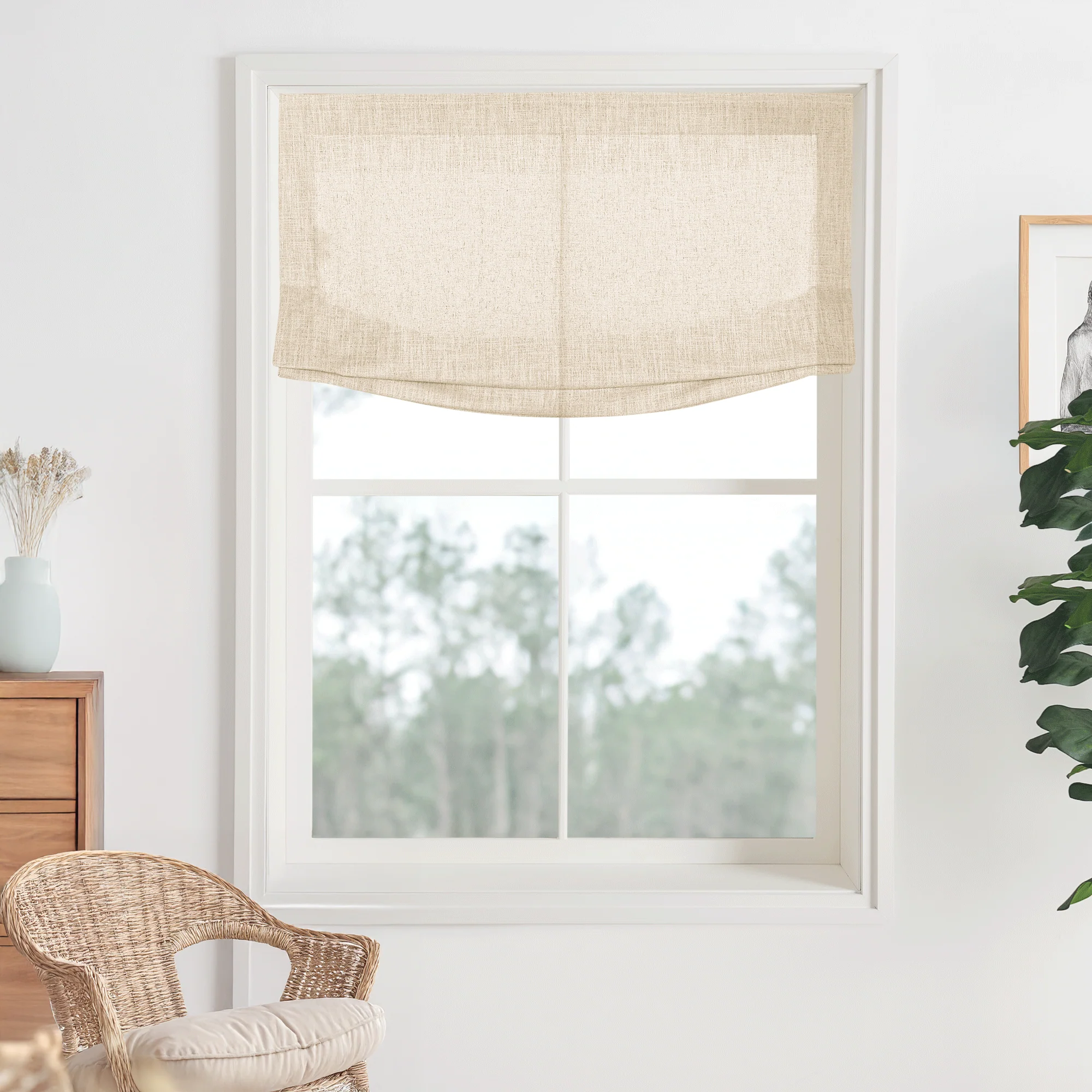 Kelly Linen Roman Shades & Blinds | Relaxed - Image 19