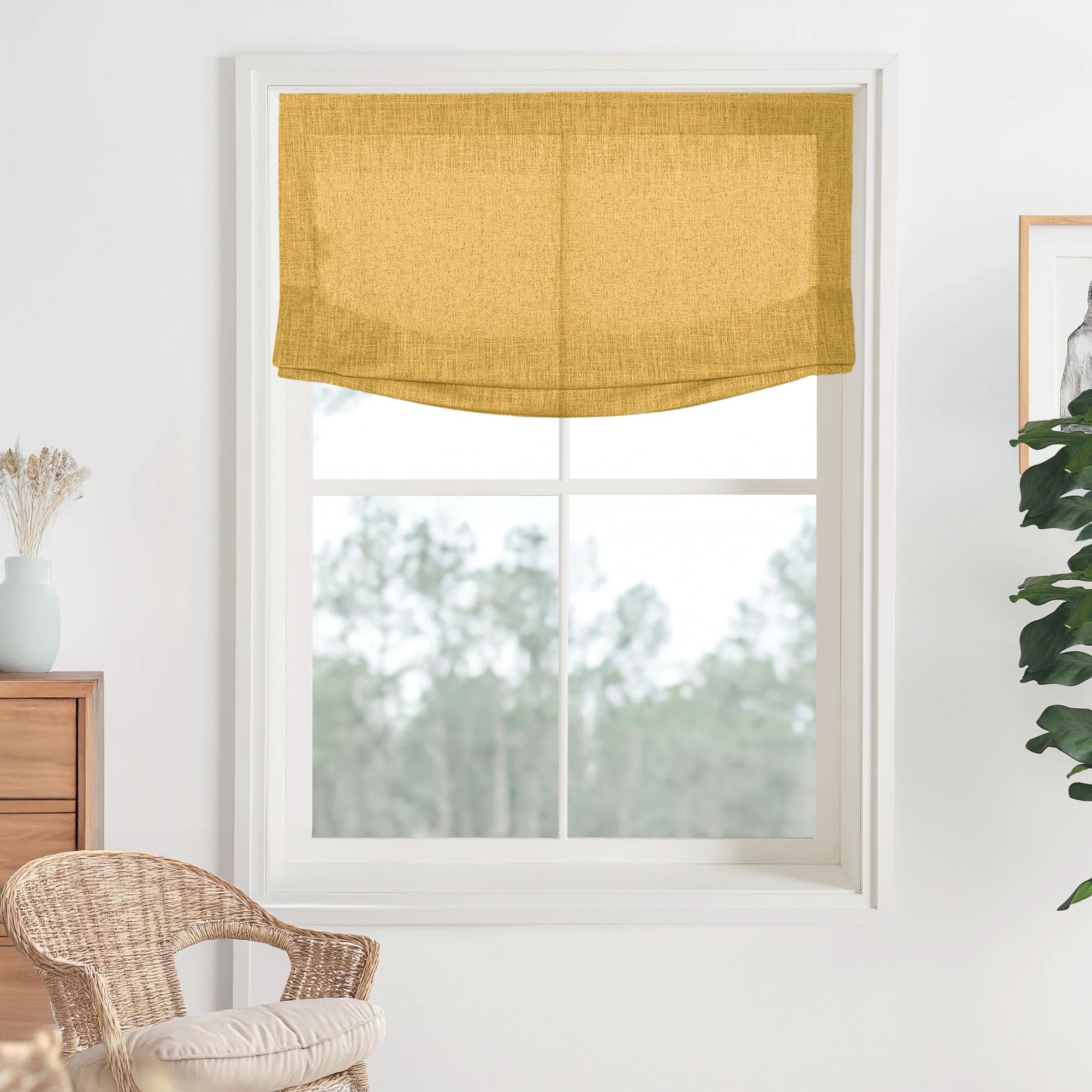 Kelly Linen Roman Shades & Blinds | Relaxed - Image 23