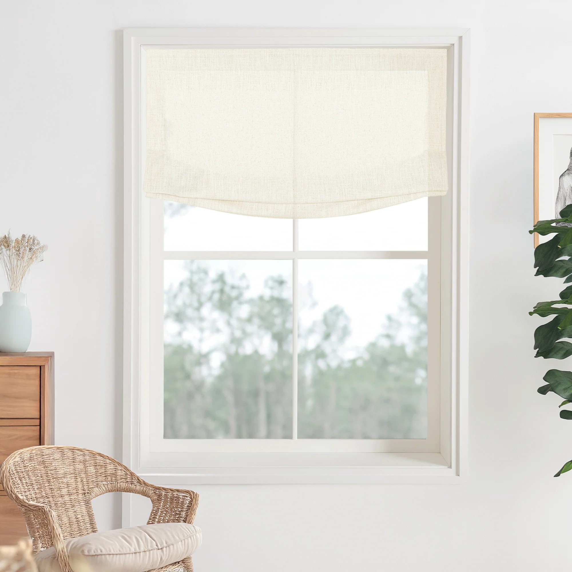 Kelly Linen Roman Shades & Blinds | Relaxed - Image 8