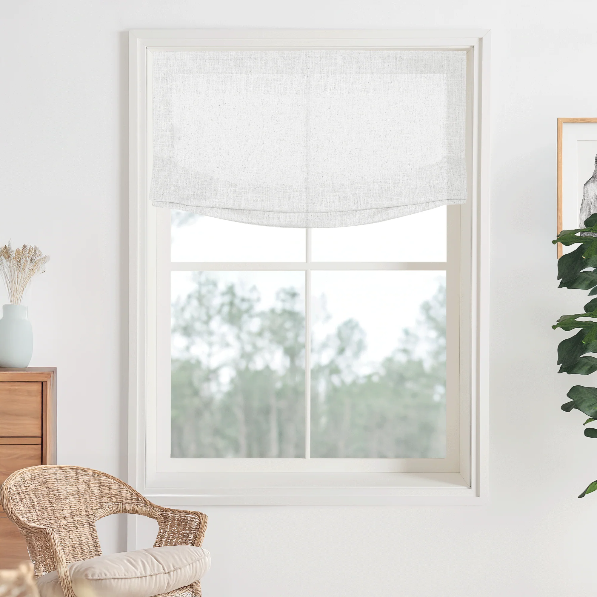Kelly Linen Roman Shades & Blinds | Relaxed - Image 9