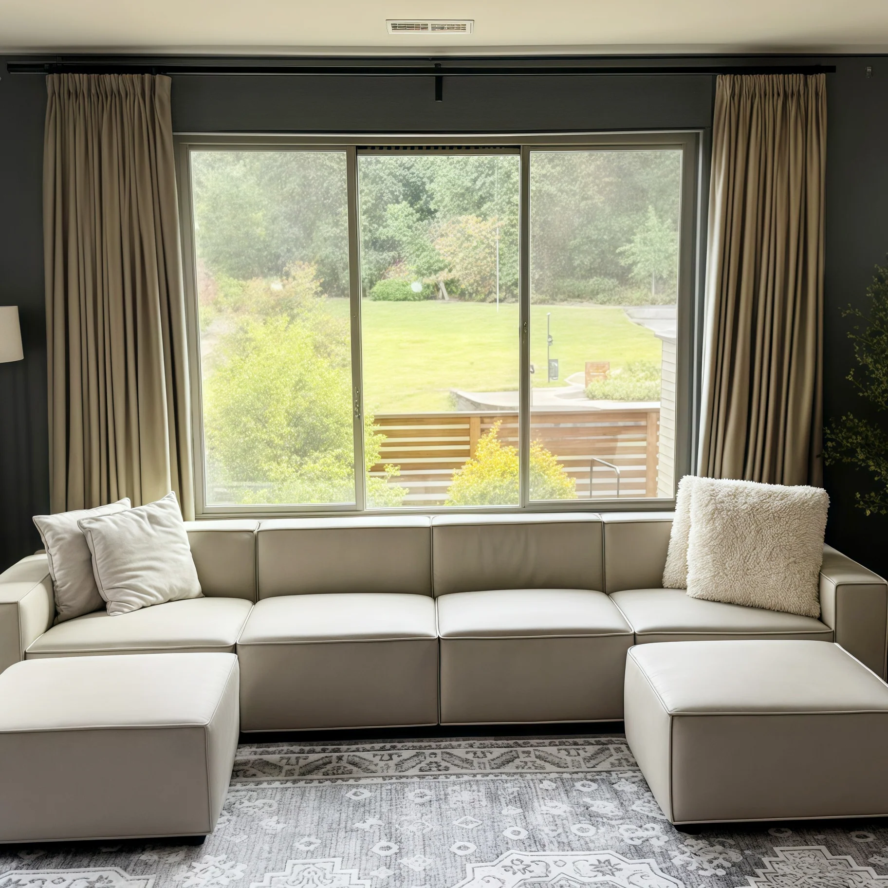 Lily Linen Curtains & Drapes Pleated - Image 36