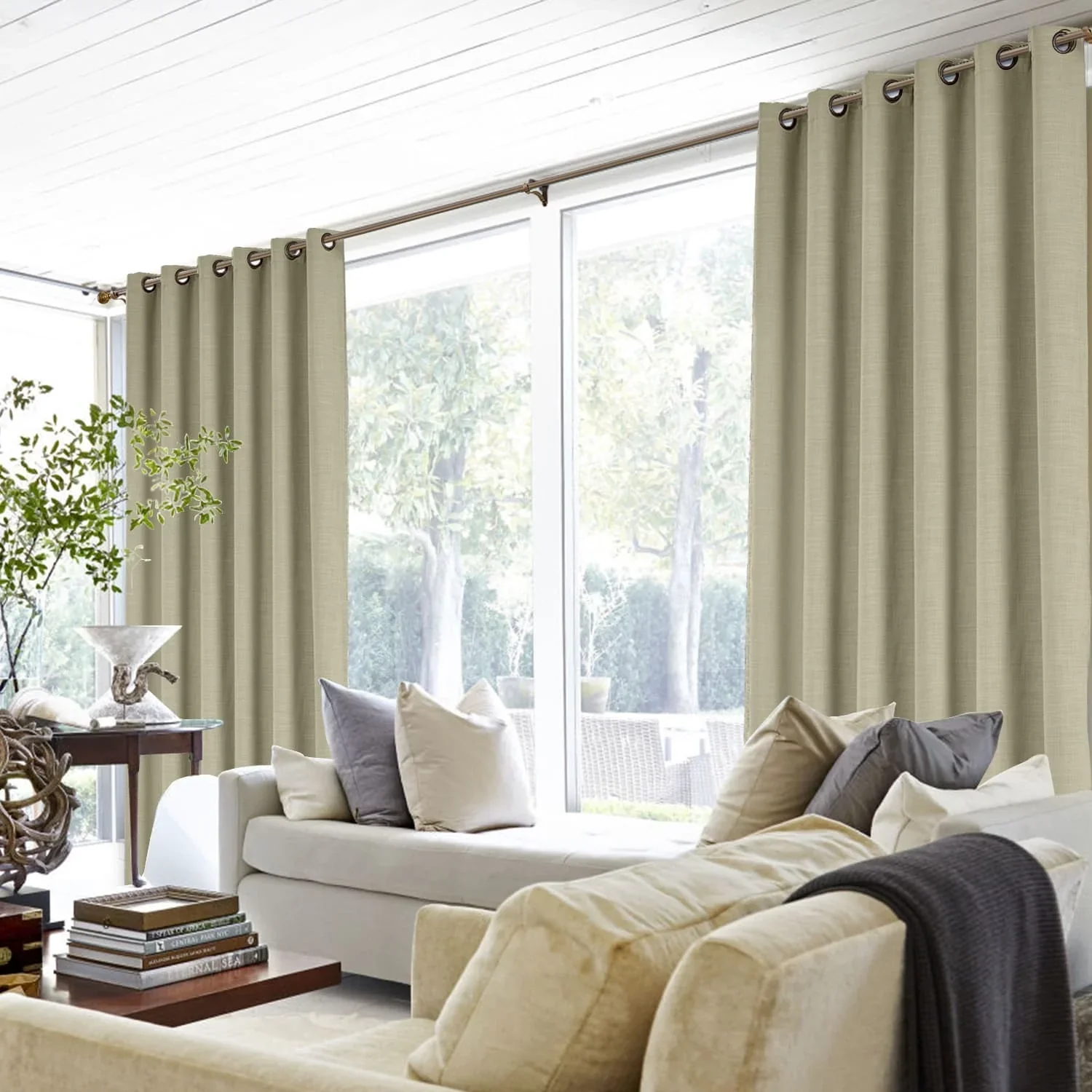 Lily Linen Curtains & Drapes Grommet - Image 25