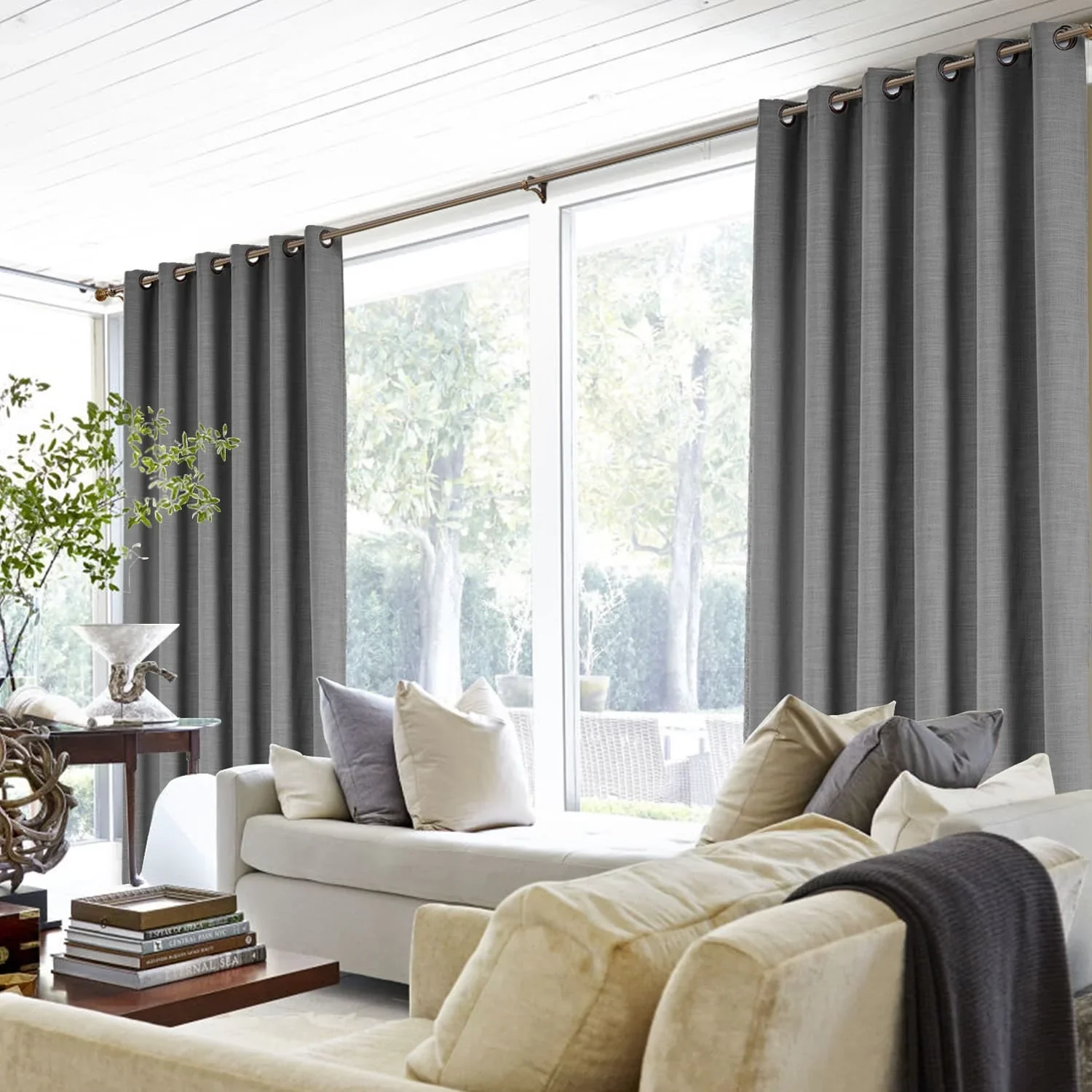Lily Linen Curtains & Drapes Grommet - Image 35