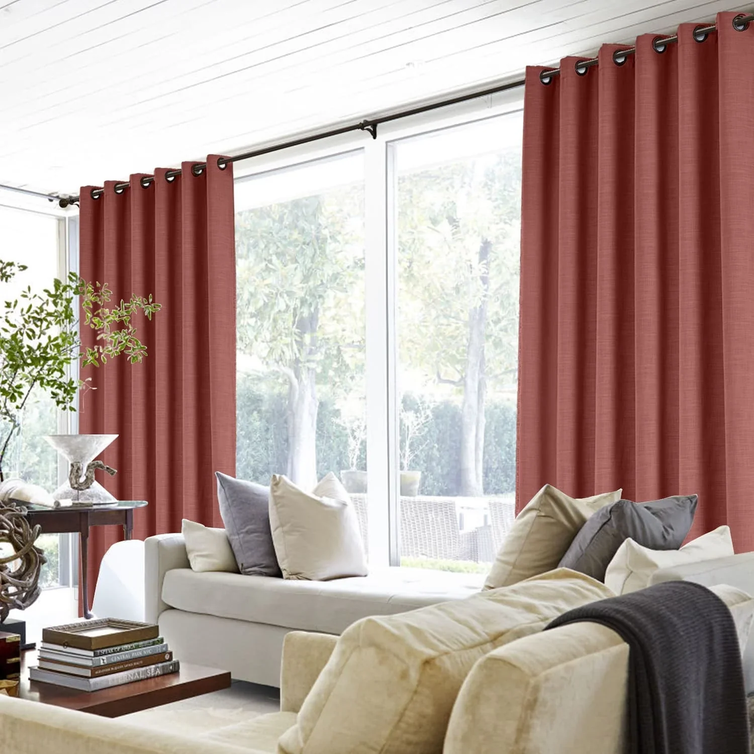 Lily Linen Curtains & Drapes Grommet - Image 43