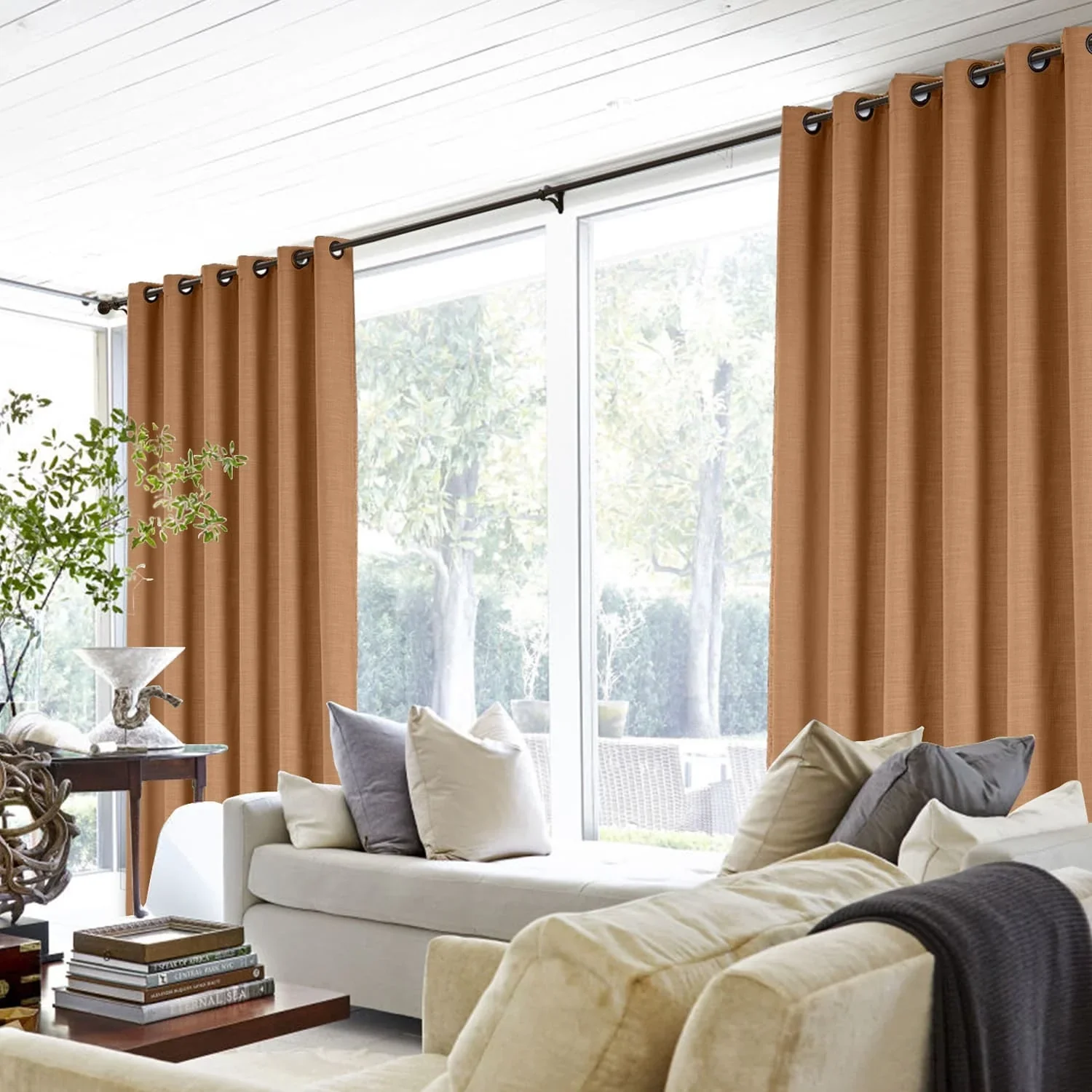 Lily Linen Curtains & Drapes Grommet - Image 45