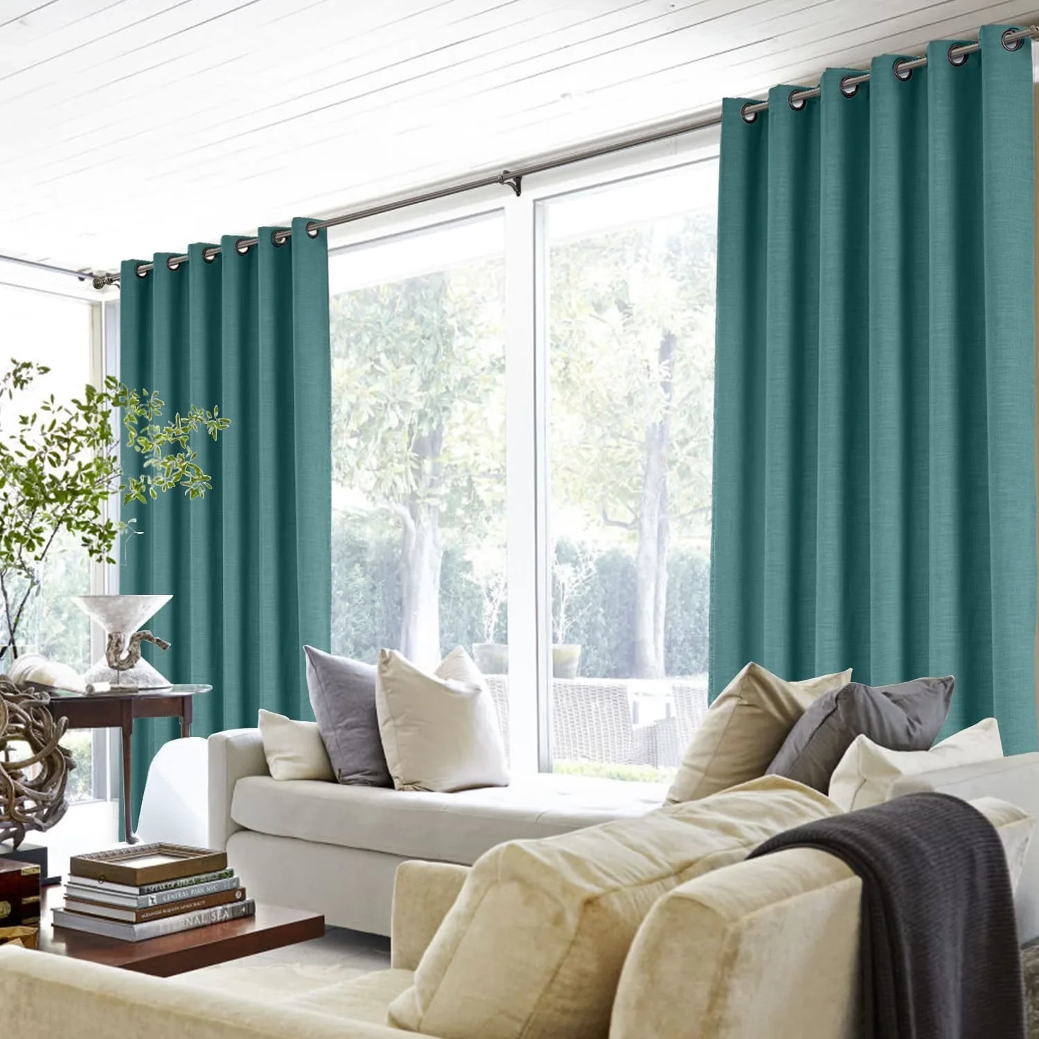 Lily Linen Curtains & Drapes Grommet - Image 53