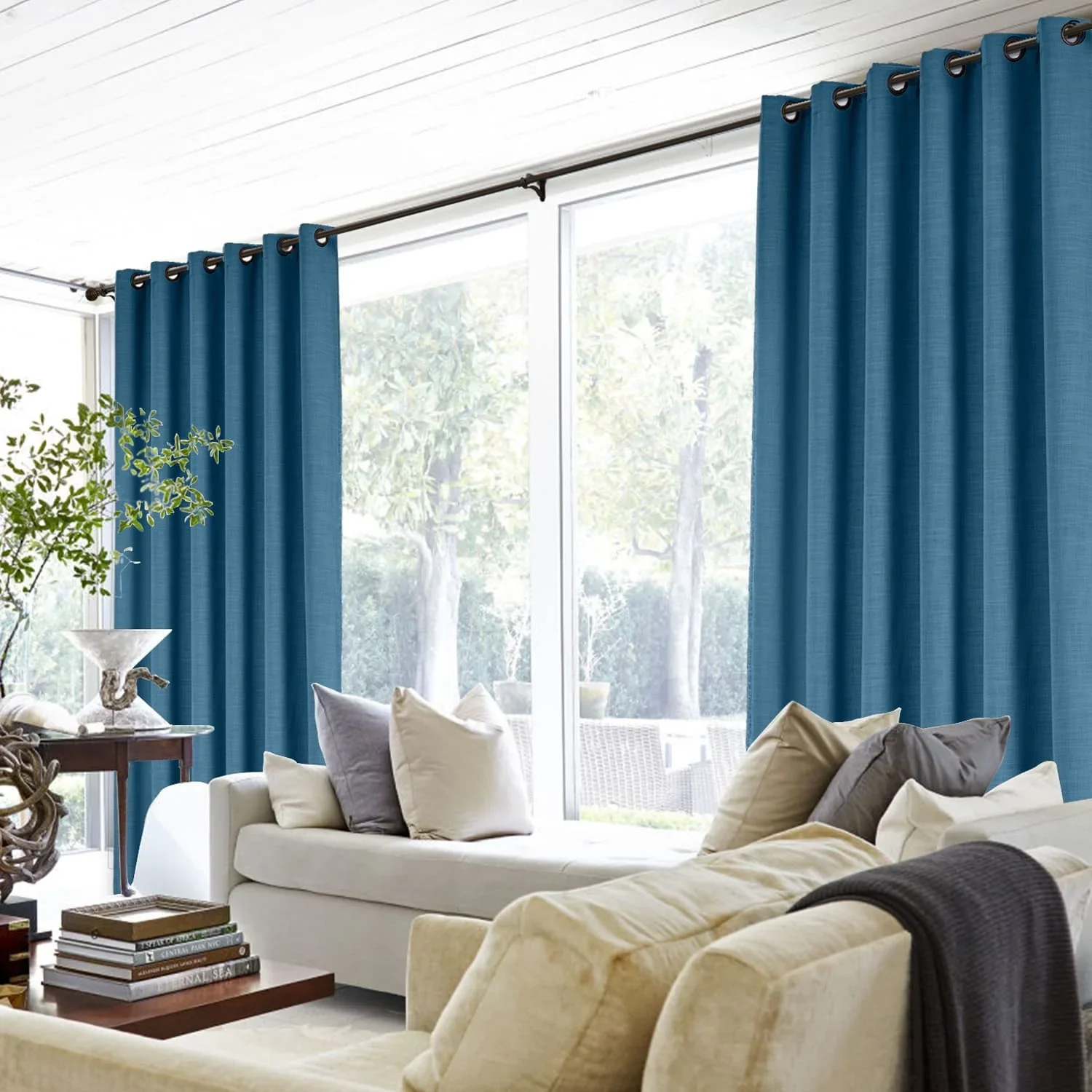 Lily Linen Curtains & Drapes Grommet - Image 55