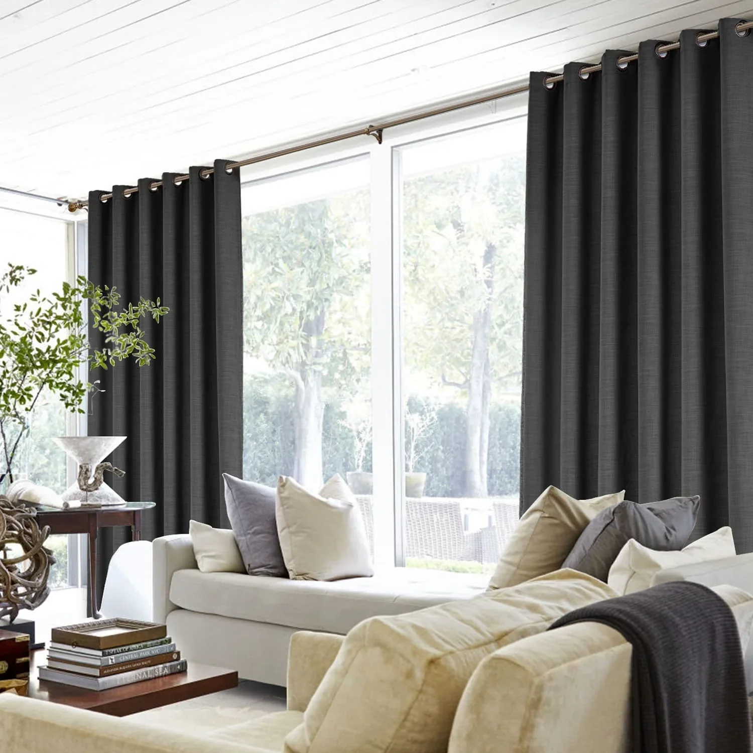 Lily Linen Curtains & Drapes Grommet - Image 56