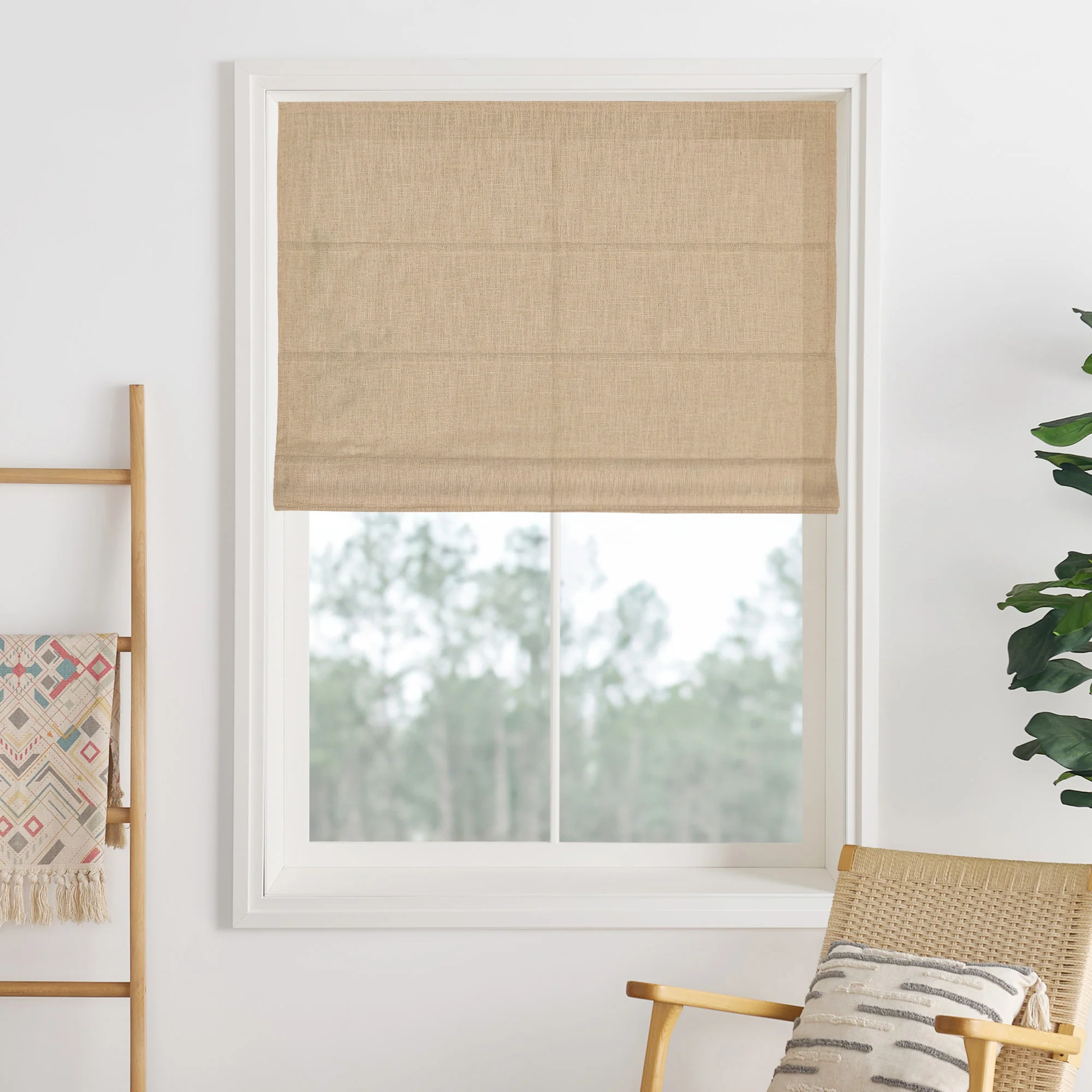 Lily Linen Roman Shades & Blinds | 2 Shades on 1 Headrail - Image 15