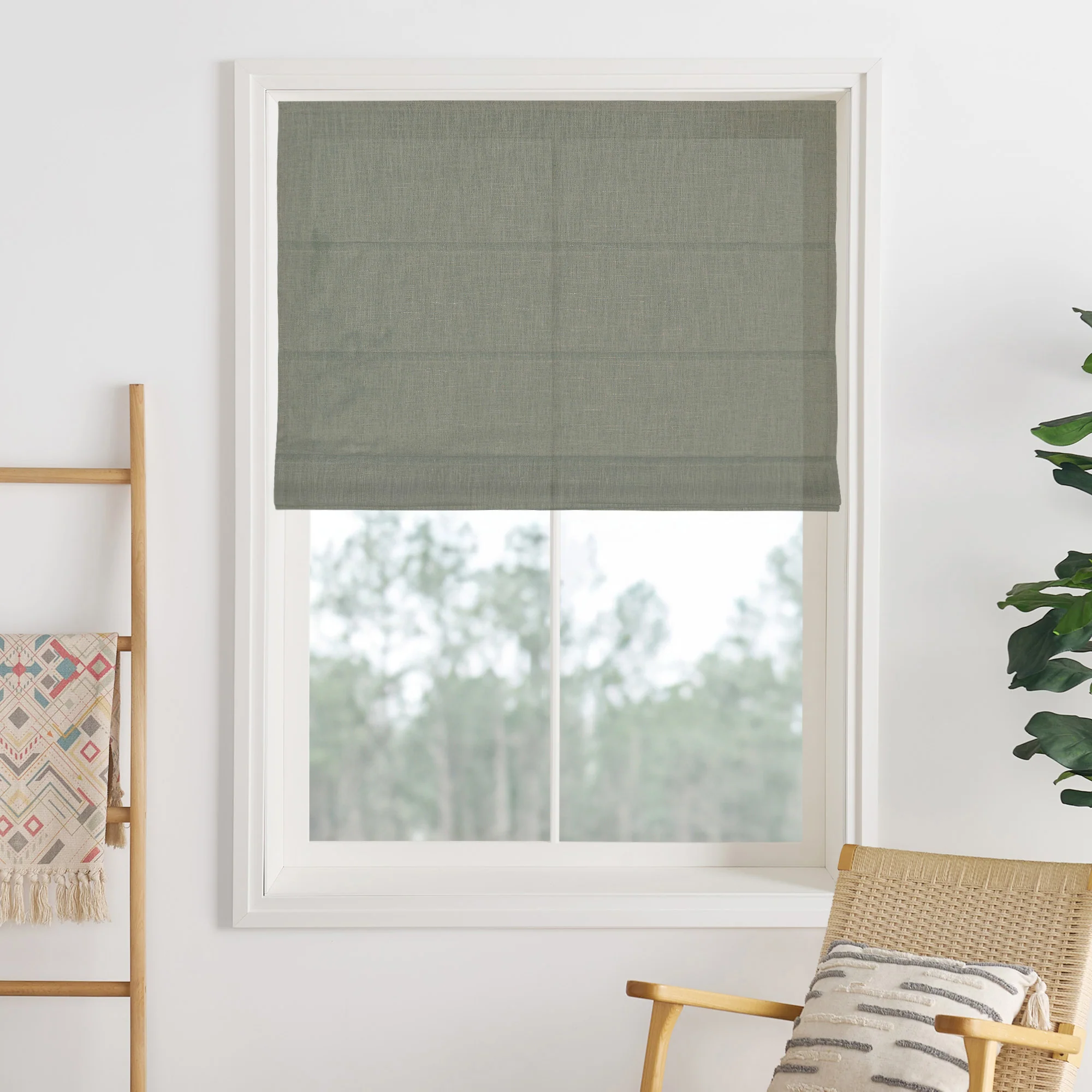Lily Linen Roman Shades & Blinds | 2 Shades on 1 Headrail - Image 18