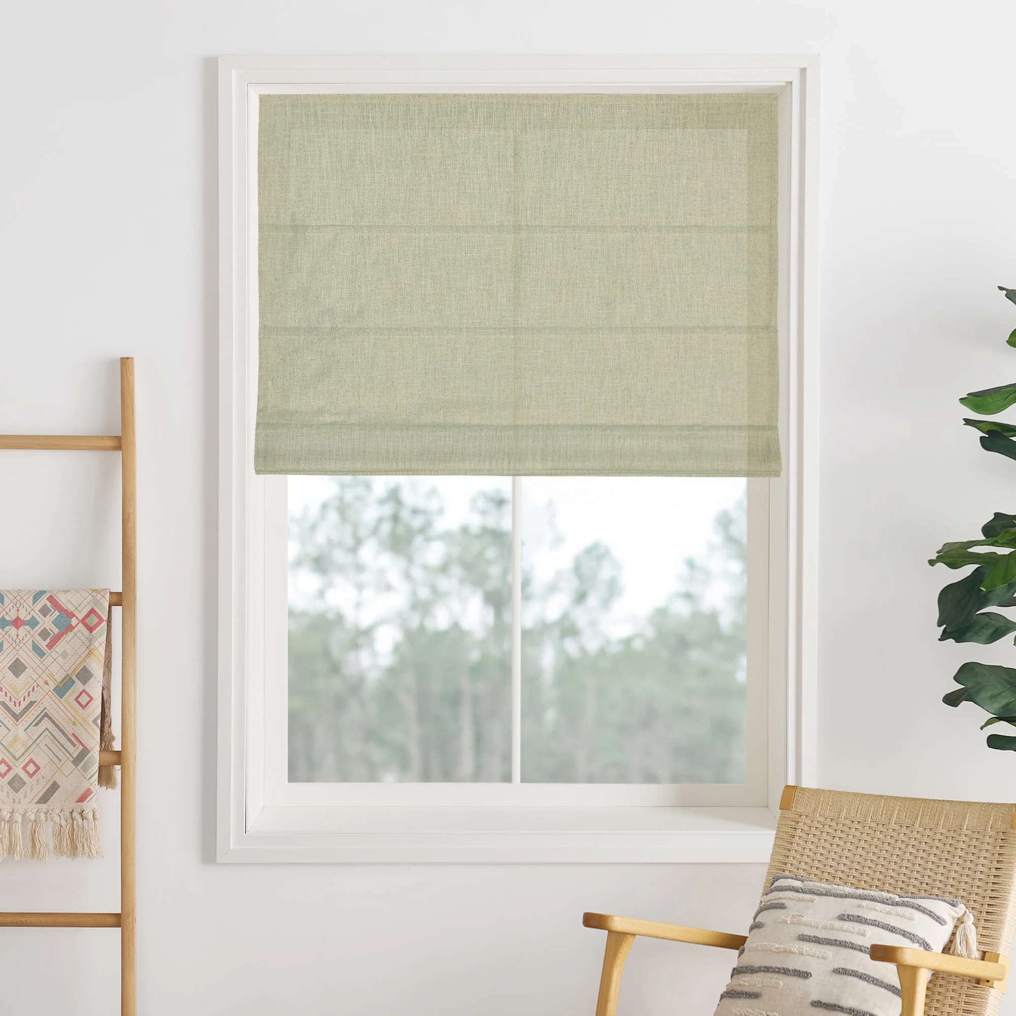 Lily Linen Roman Shades & Blinds | 2 Shades on 1 Headrail - Image 20