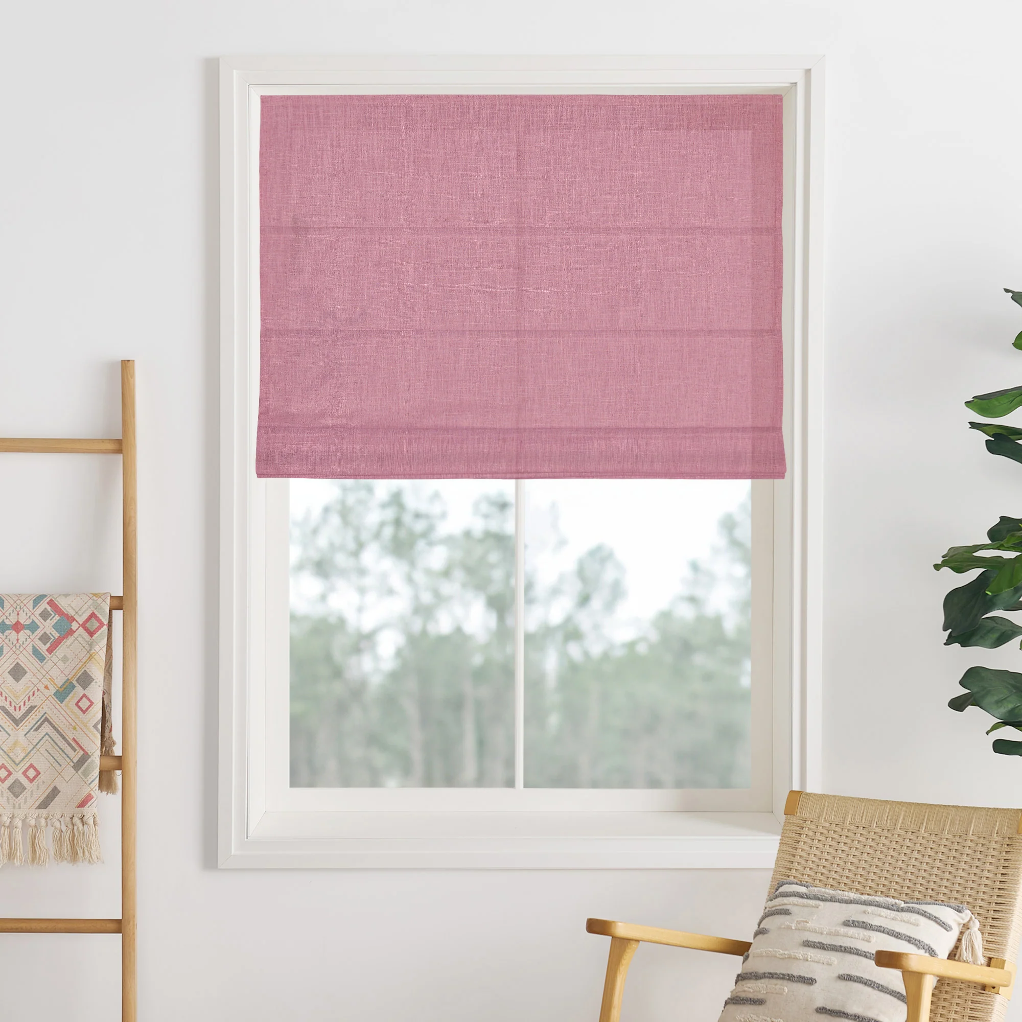 Lily Linen Roman Shades & Blinds | 2 Shades on 1 Headrail - Image 27