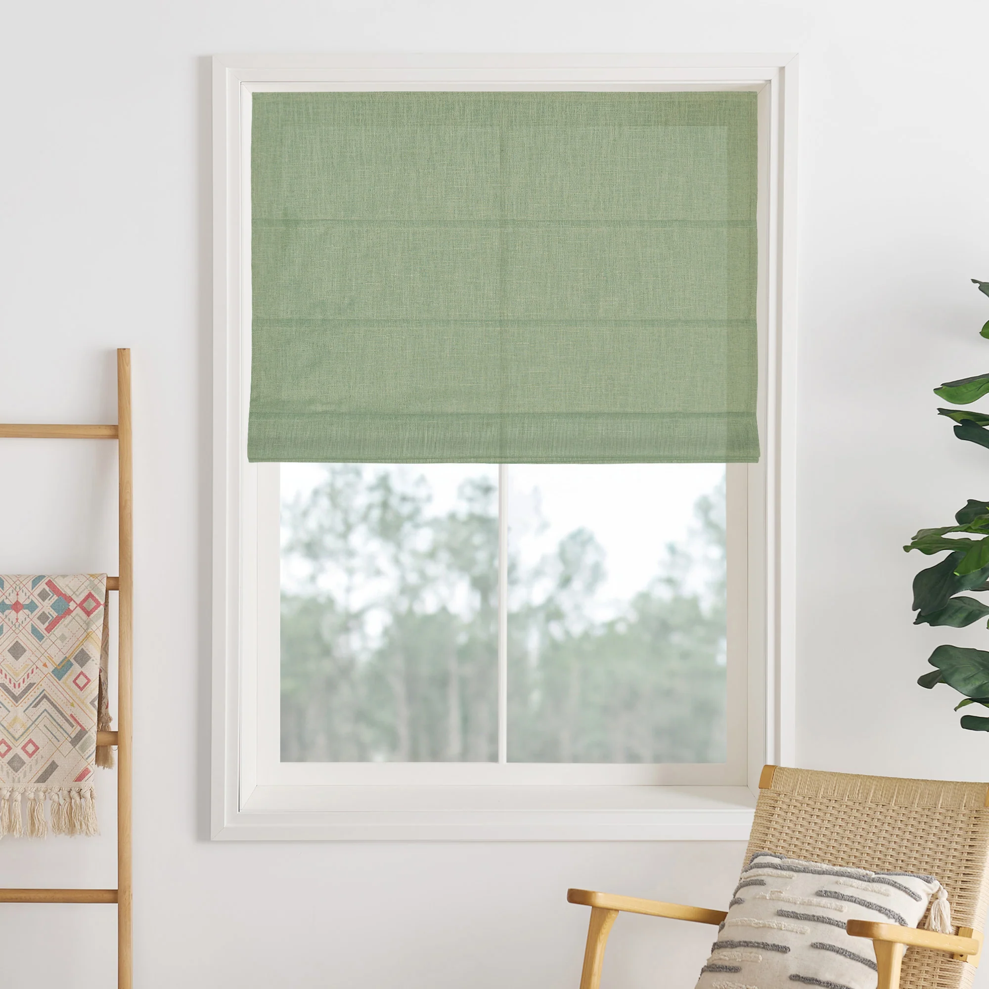 Lily Linen Roman Shades & Blinds | 3 Shades on 1 Headrail - Image 13