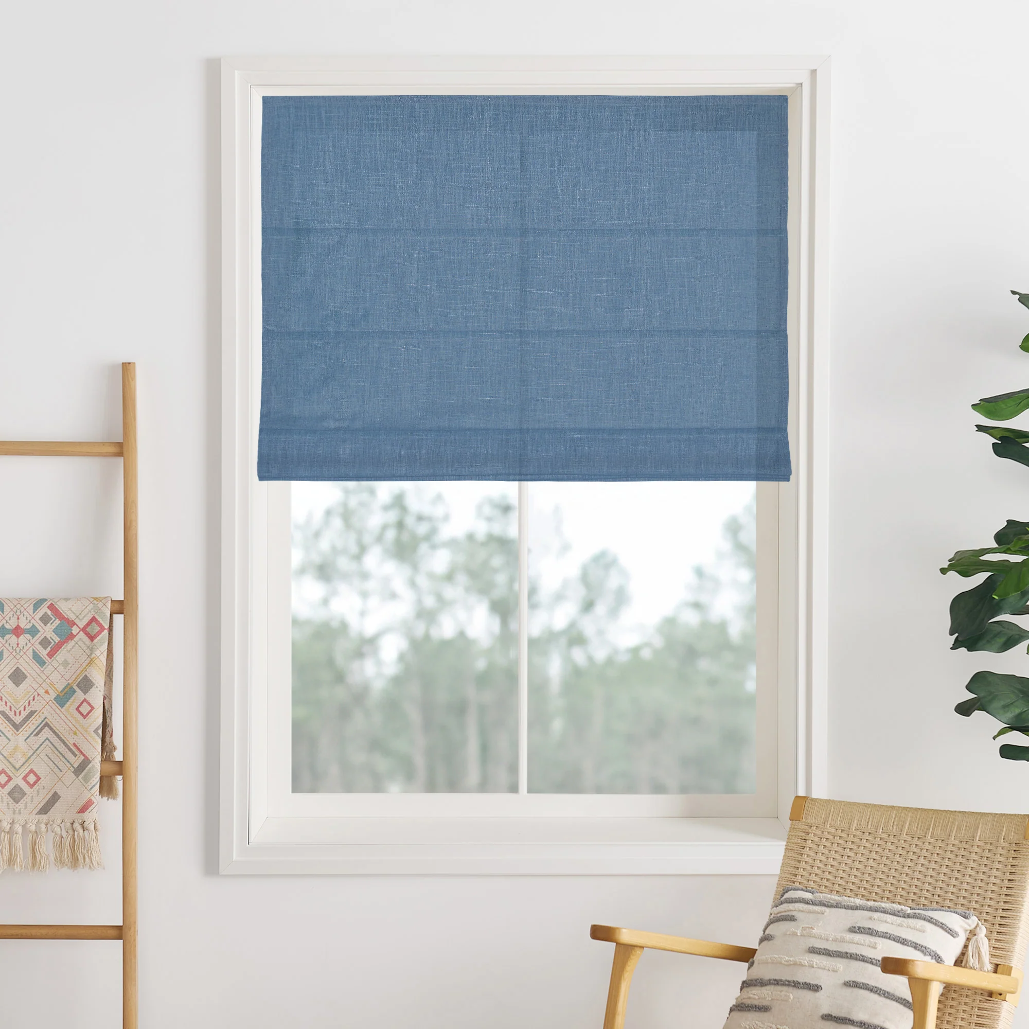 Lily Linen Roman Shades & Blinds | 3 Shades on 1 Headrail - Image 17