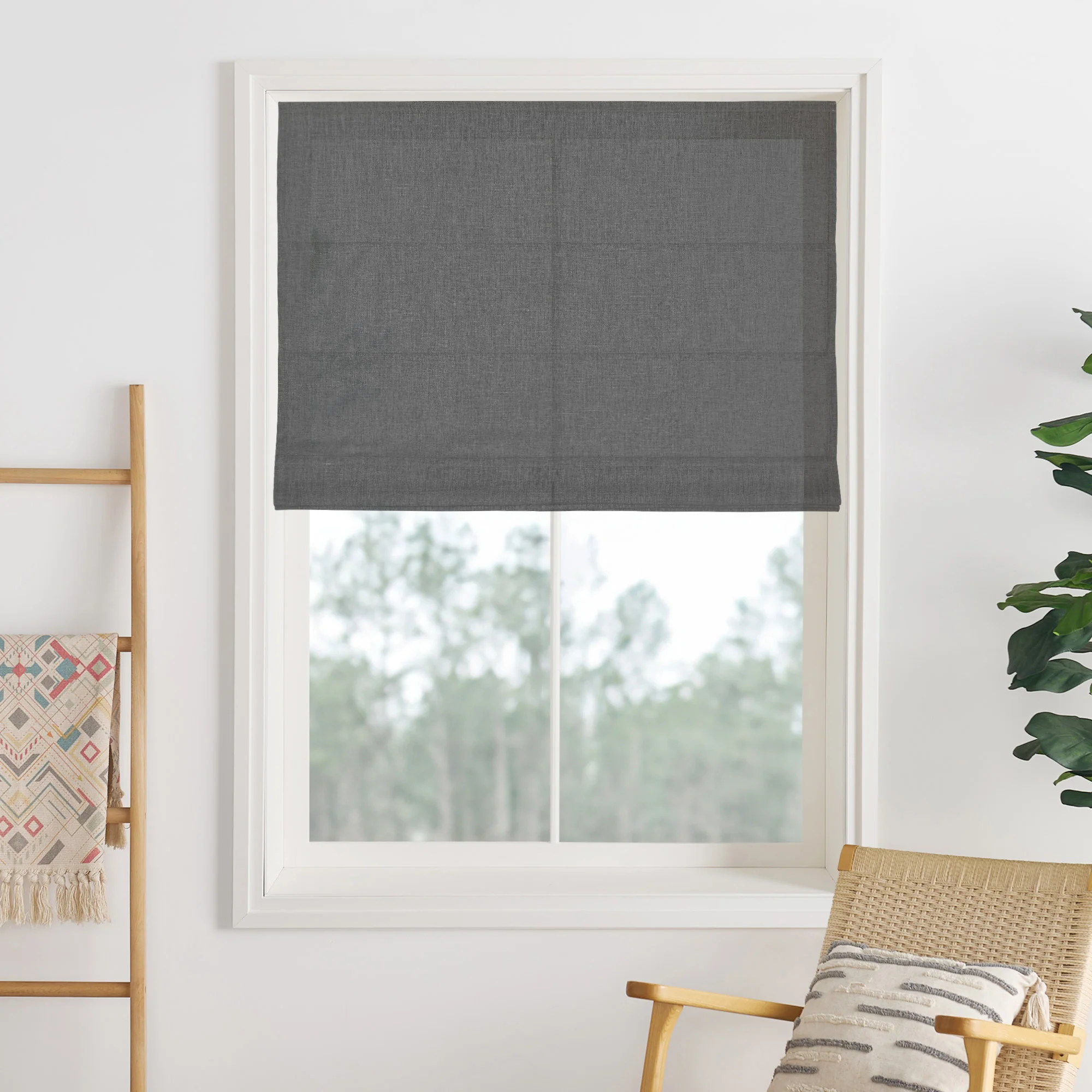 Lily Linen Roman Shades & Blinds | 3 Shades on 1 Headrail - Image 18