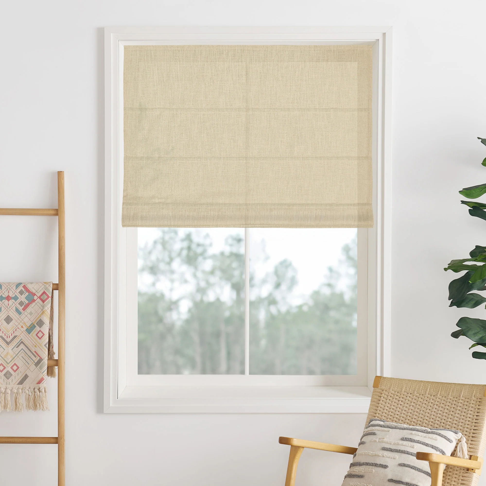 Lily Linen Roman Shades & Blinds | 3 Shades on 1 Headrail - Image 24