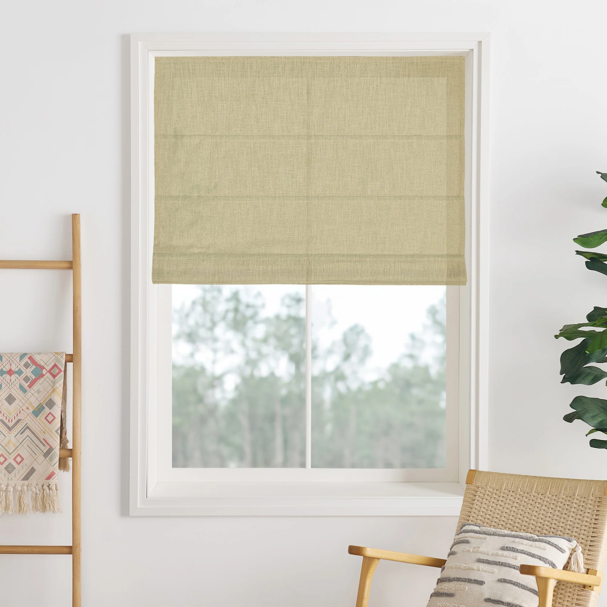 Lily Linen Roman Shades & Blinds | 3 Shades on 1 Headrail - Image 27