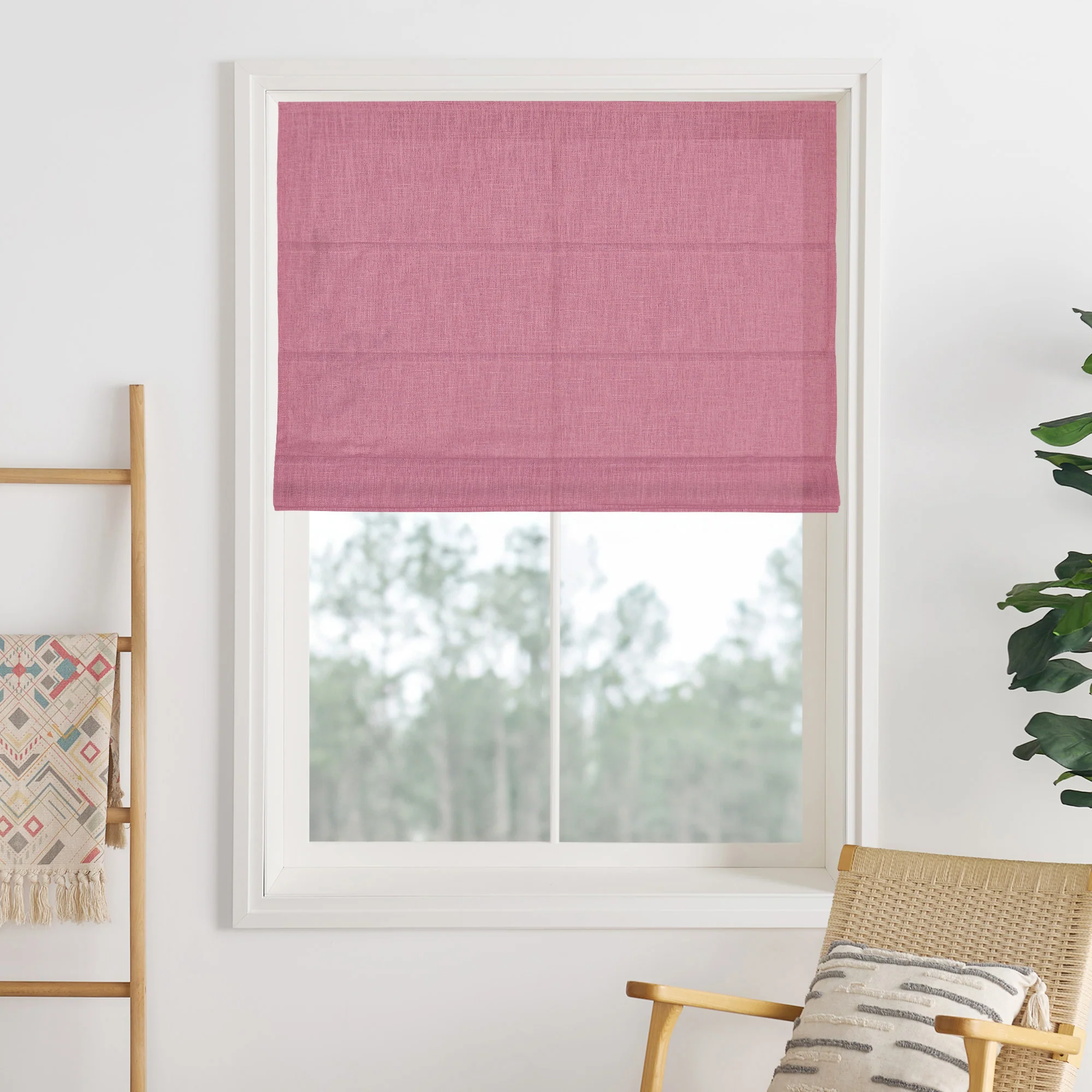 Lily Linen Roman Shades & Blinds | 3 Shades on 1 Headrail - Image 42