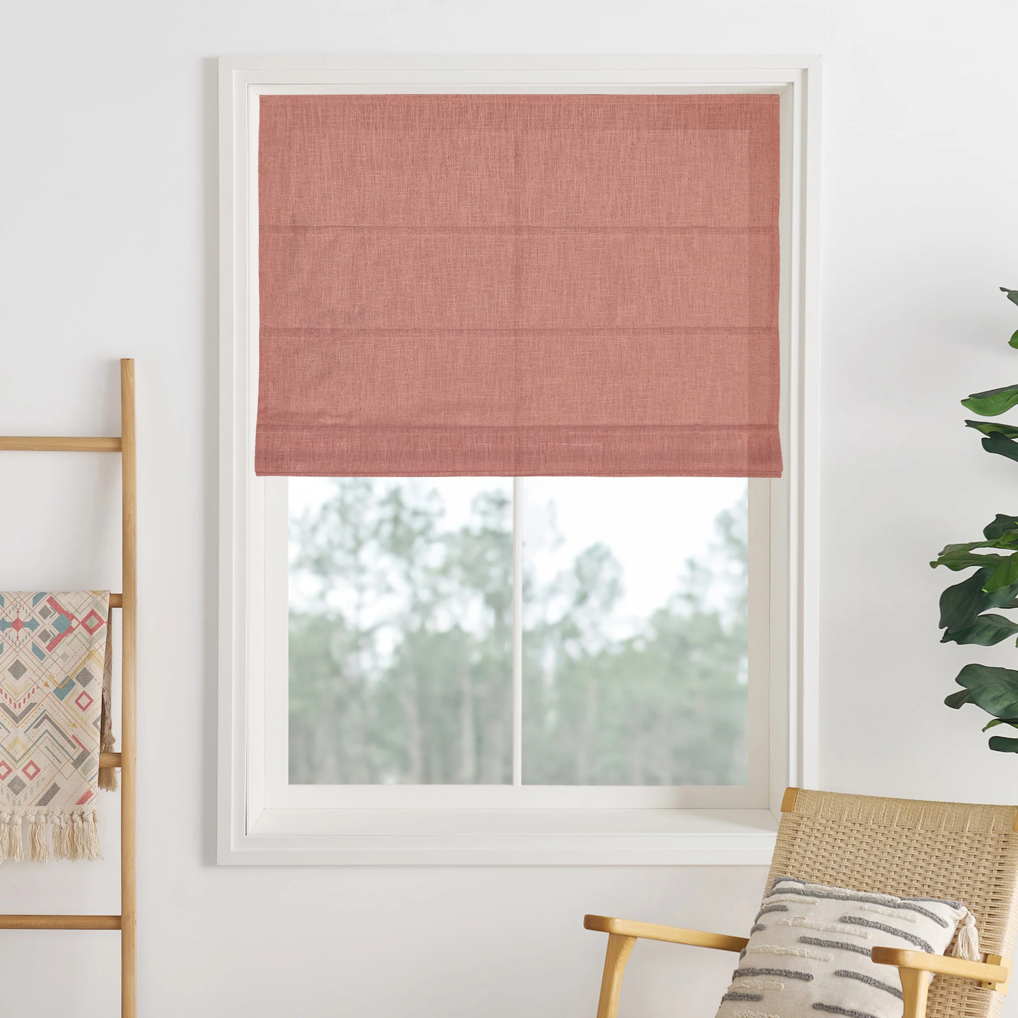 Lily Linen Roman Shades & Blinds | 3 Shades on 1 Headrail - Image 43