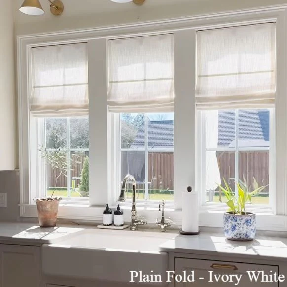 Lily Linen Roman Shades & Blinds - Image 4
