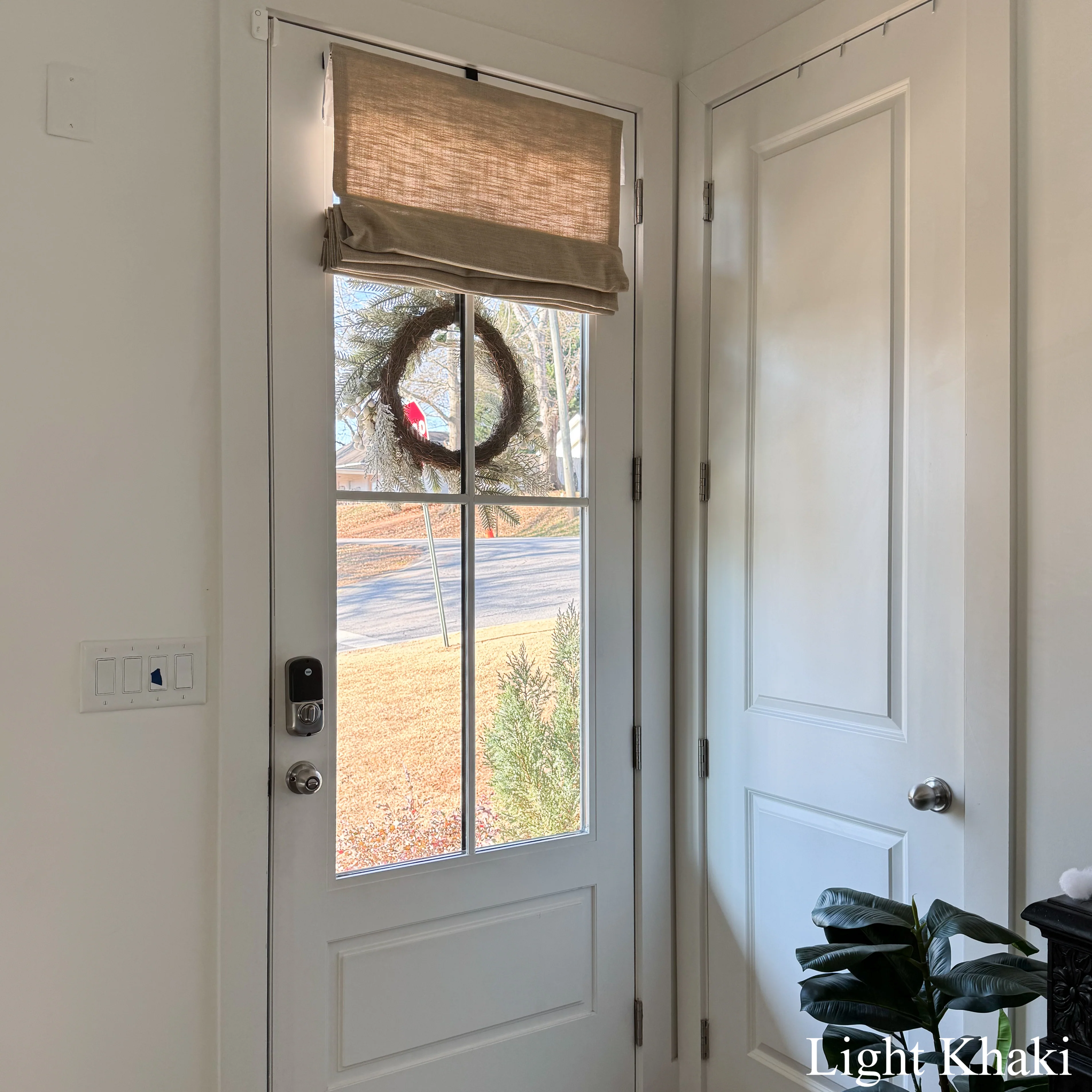 Lily Linen Roman Shades & Blinds for French Door - Image 6